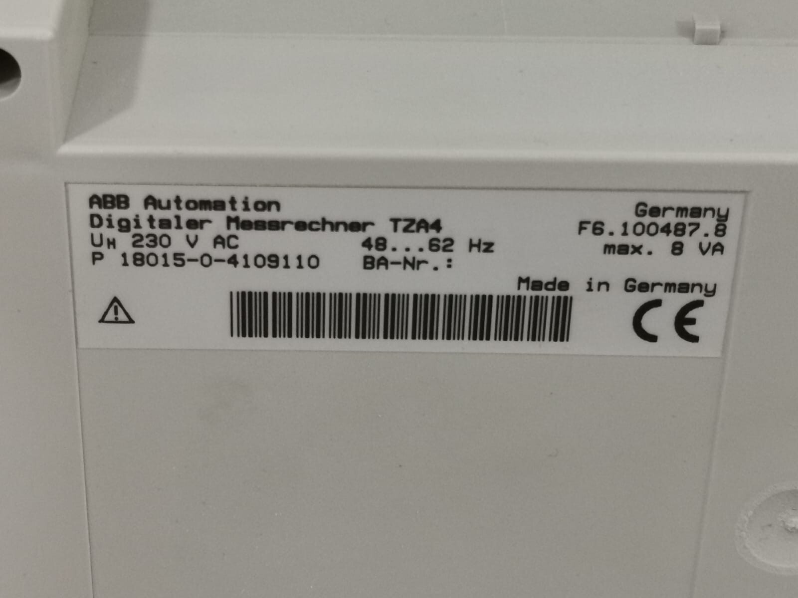 ABB 18015-0-4109110 | F6.100487.8 ABB TZA4 | 18015-0-4109110 | F6.100487.8 Module 2