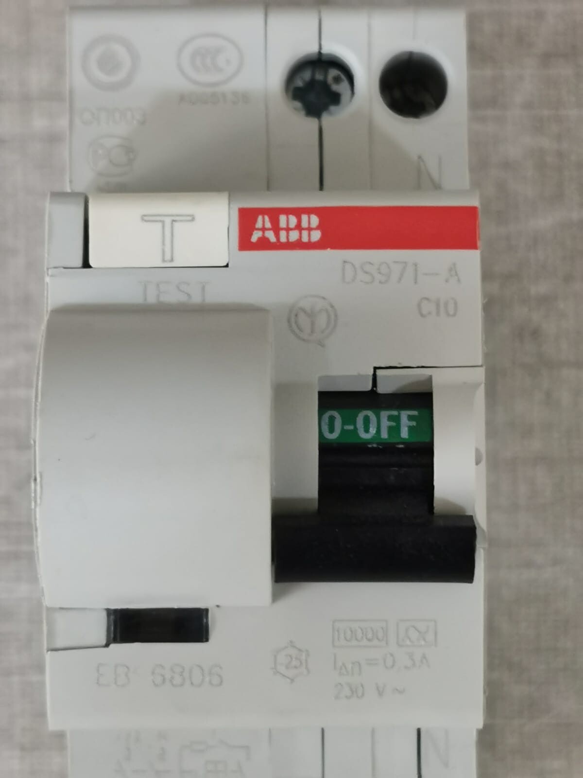 ABB DS971-A ABB DS971-A C10 RESIDUAL CURRENT DEVICES 3