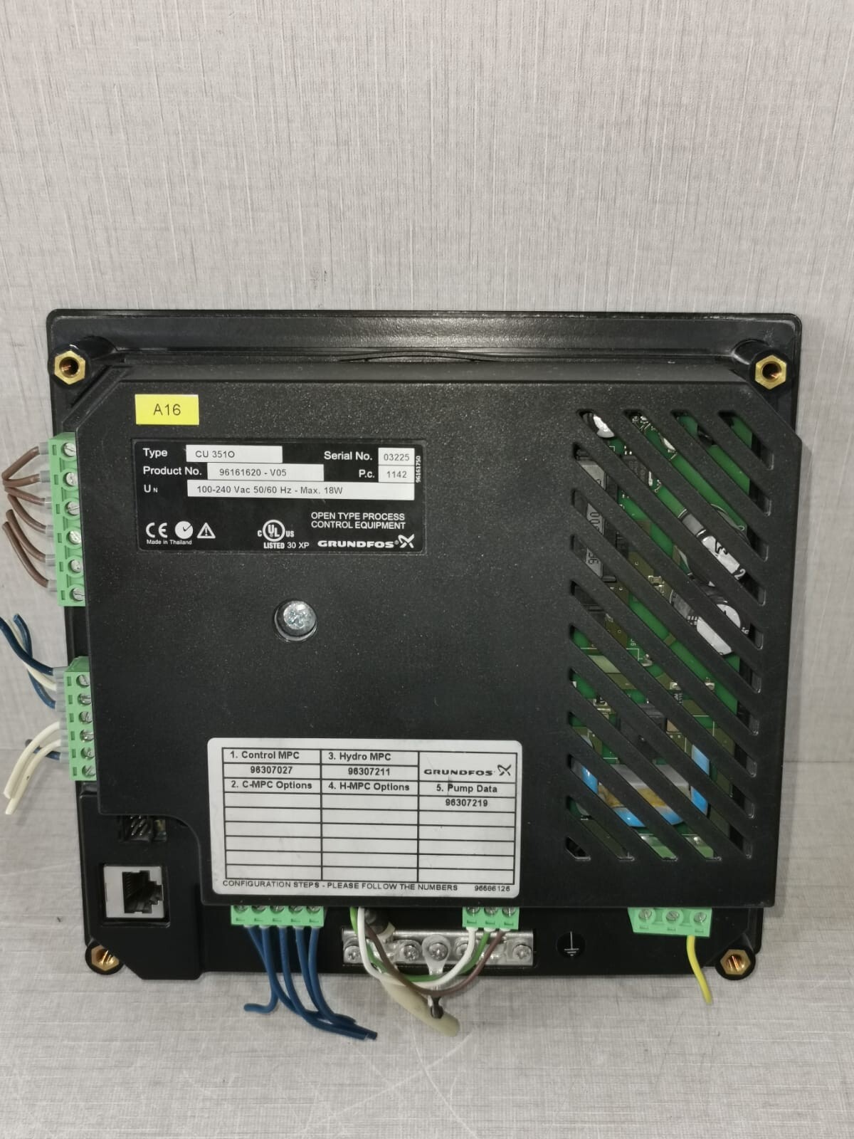 Grundfos 96161620-V05 GRUNDFOS CU 351/ 351O 96161620-V05 Flexible Control Controller 100-240VAC 10