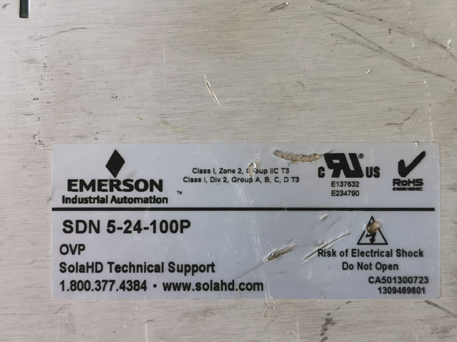 Emerson 5-24-100P EMERSON SDN 5-24-100P POWER SUPPLY 2