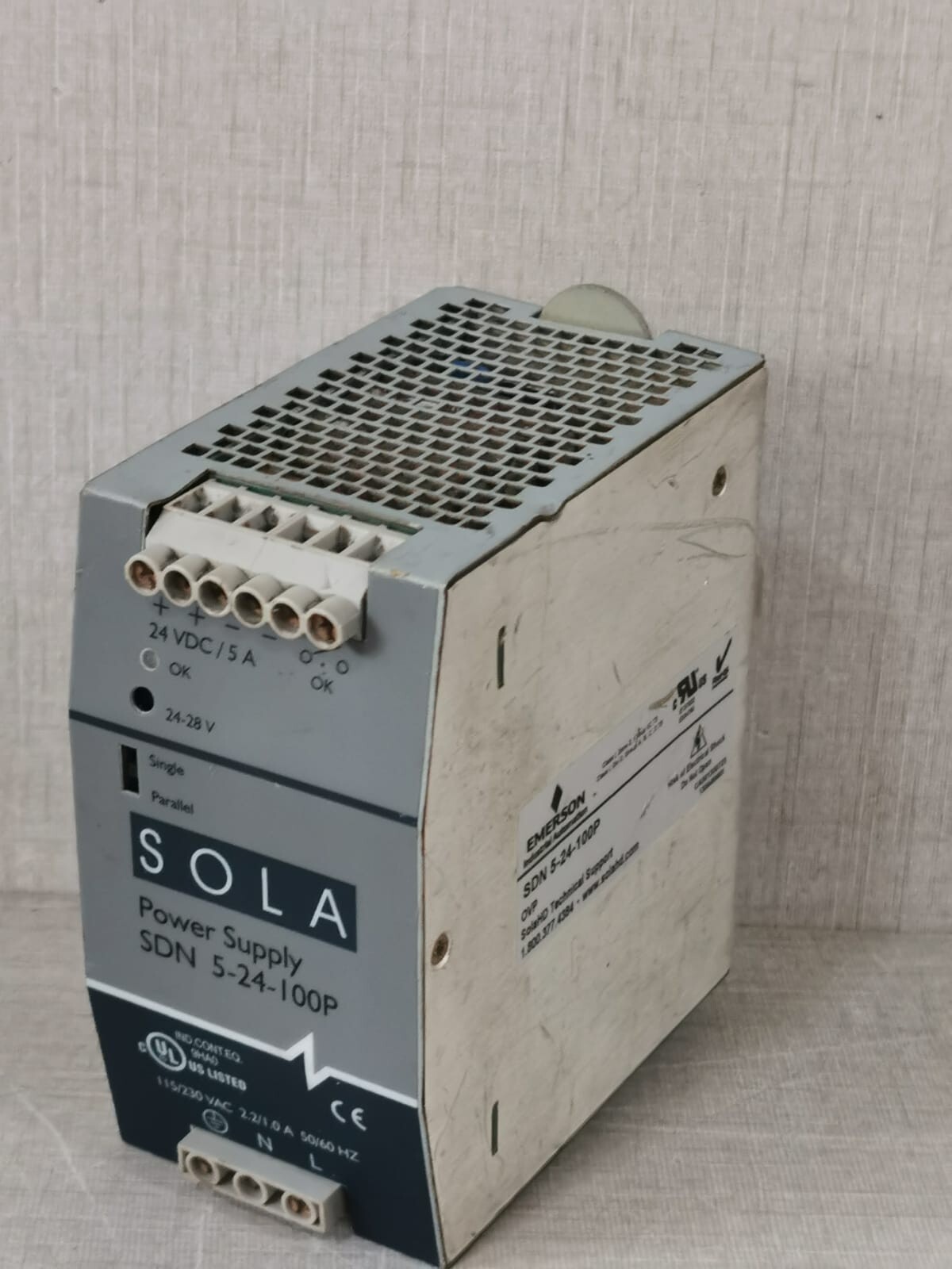 Emerson 5-24-100P EMERSON SDN 5-24-100P POWER SUPPLY 8