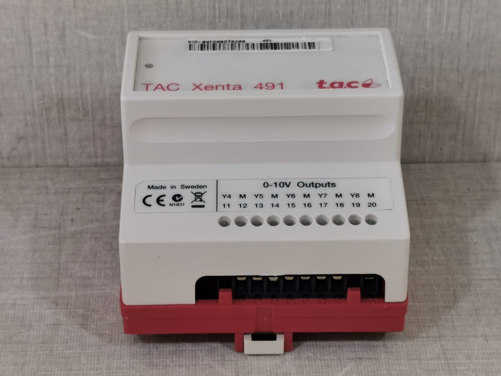 TAC XENTA 0-073-0301-0 TAC XENTA 491 ANALOG OUTPUT MODULE 0-073-0301-0 VER 1.04 6