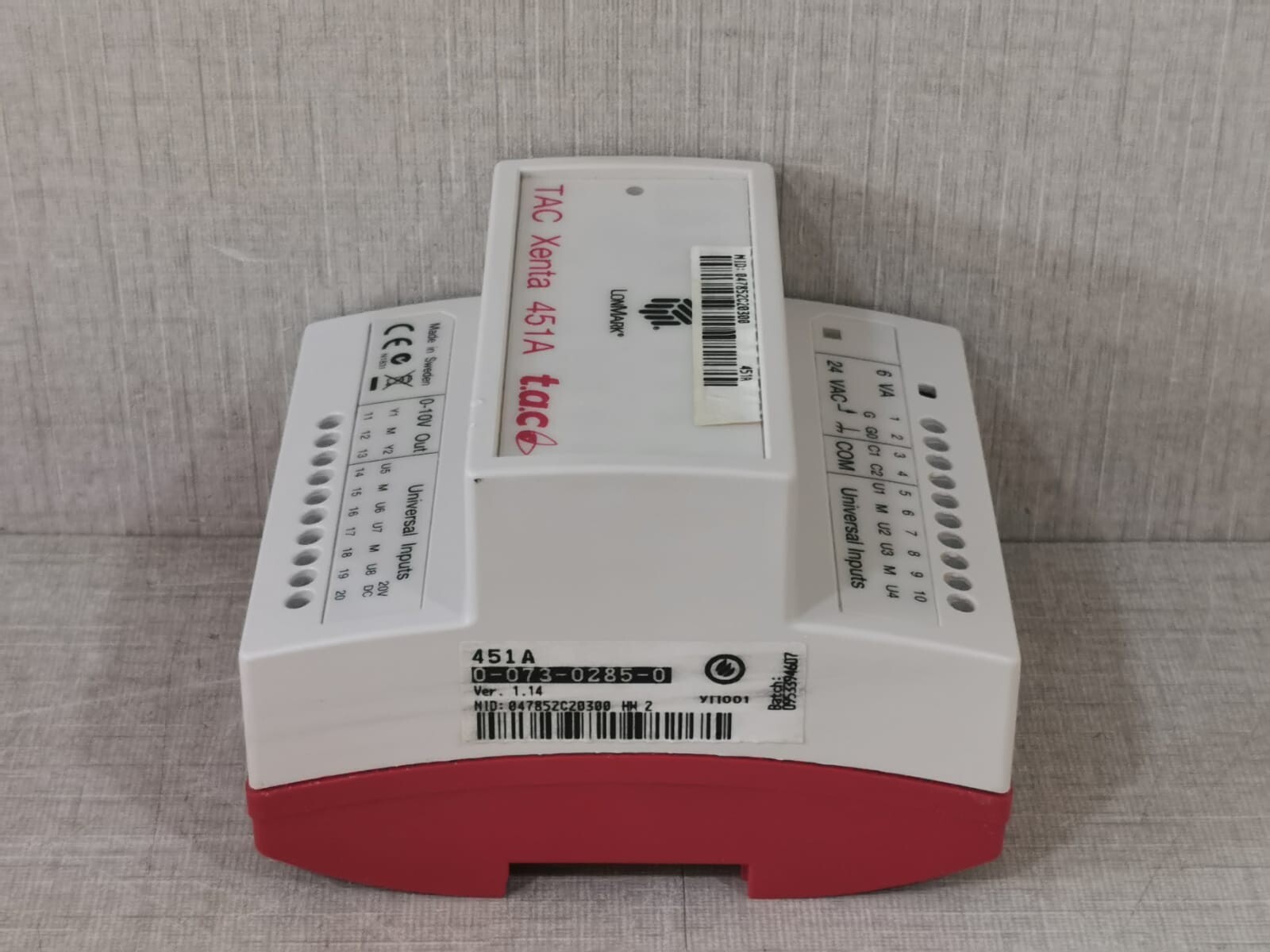 LONMARK 007302850 LONMARK TAC XENTA 451A UNIVERSAL I/O MODULE 007302850 Ver. 1.14 4