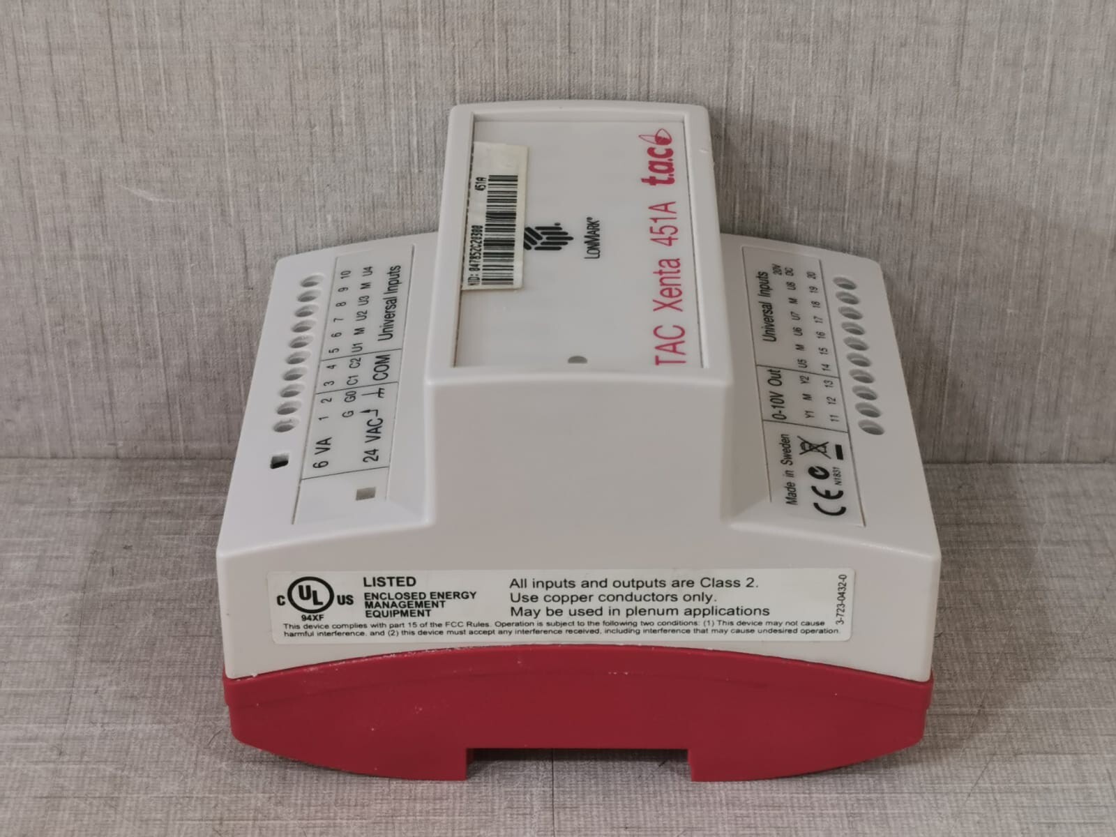 LONMARK 007302850 LONMARK TAC XENTA 451A UNIVERSAL I/O MODULE 007302850 Ver. 1.14 5