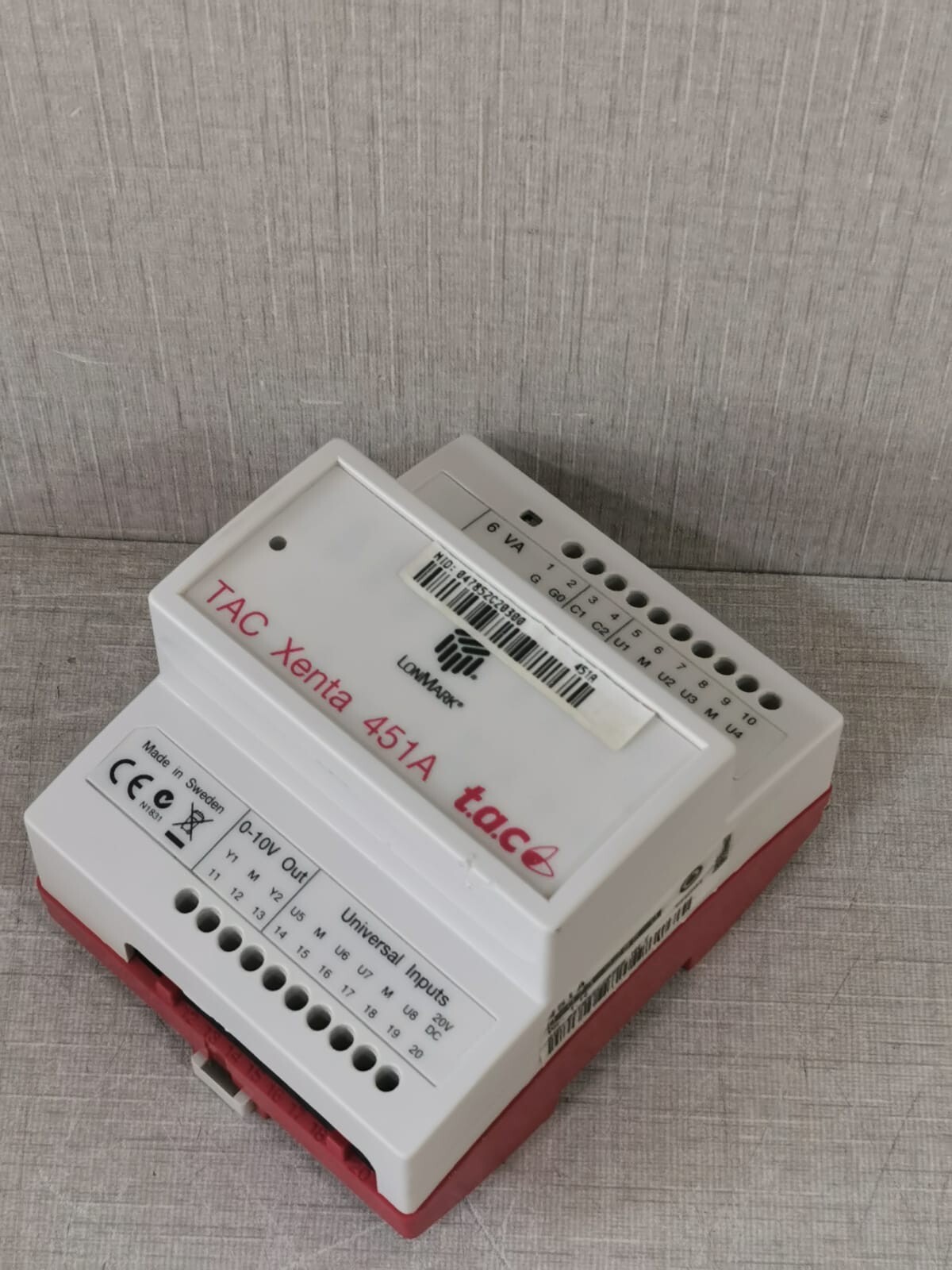 LONMARK 007302850 LONMARK TAC XENTA 451A UNIVERSAL I/O MODULE 007302850 Ver. 1.14 8