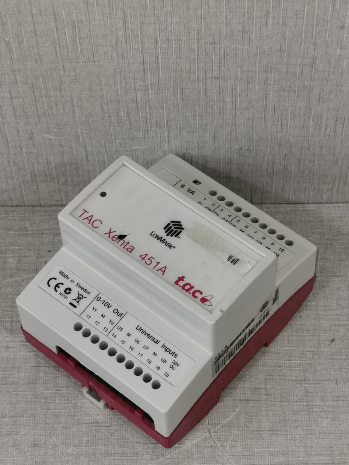 LONMARK 007302850 LONMARK TAC XENTA 451A UNIVERSAL I/OUTPUT MODULE 007302850-W/ DAMAGED 8