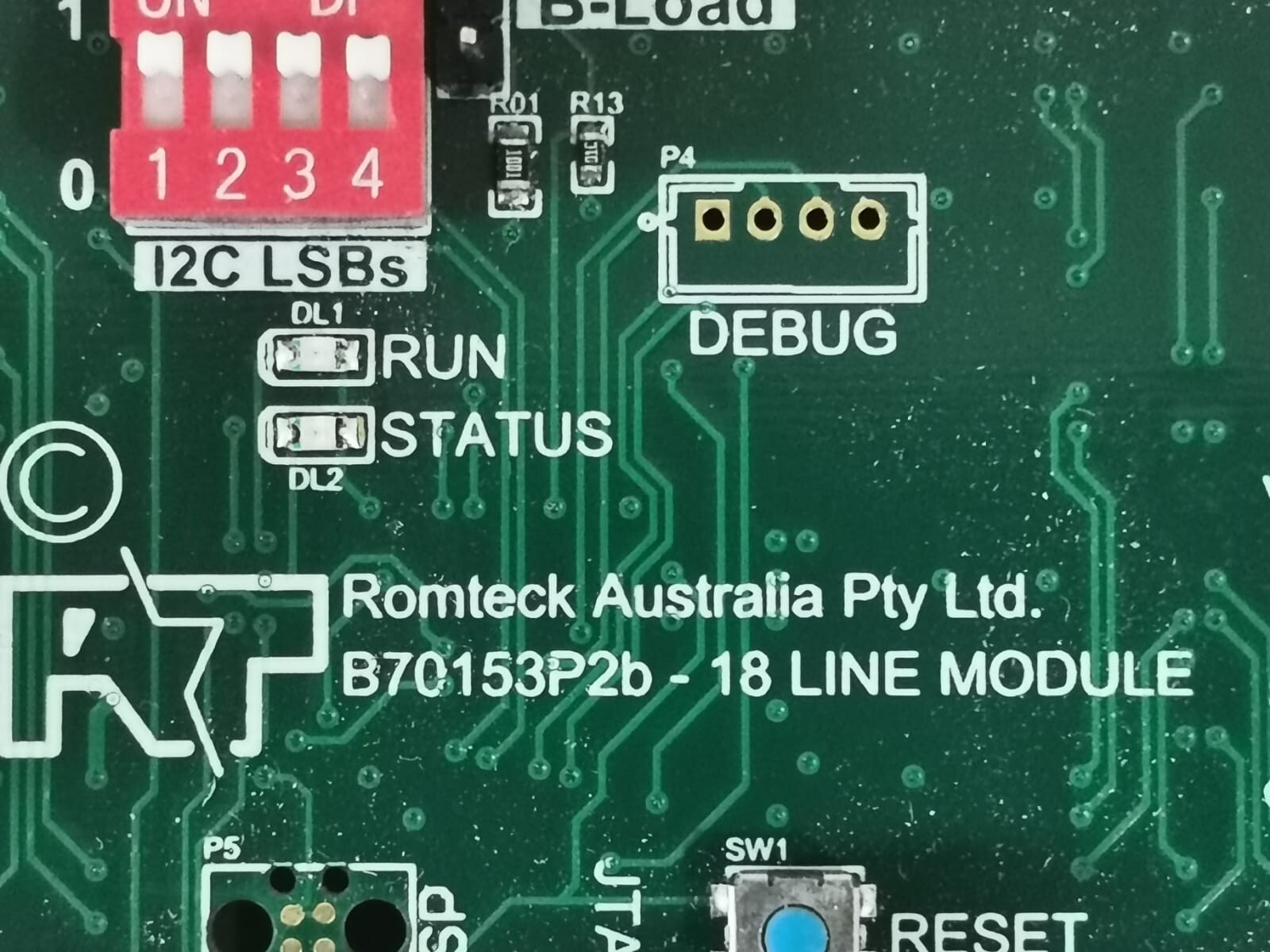 Romteck B70153P2B Romteck B70153P2b 18 Line Module PCB Card 2