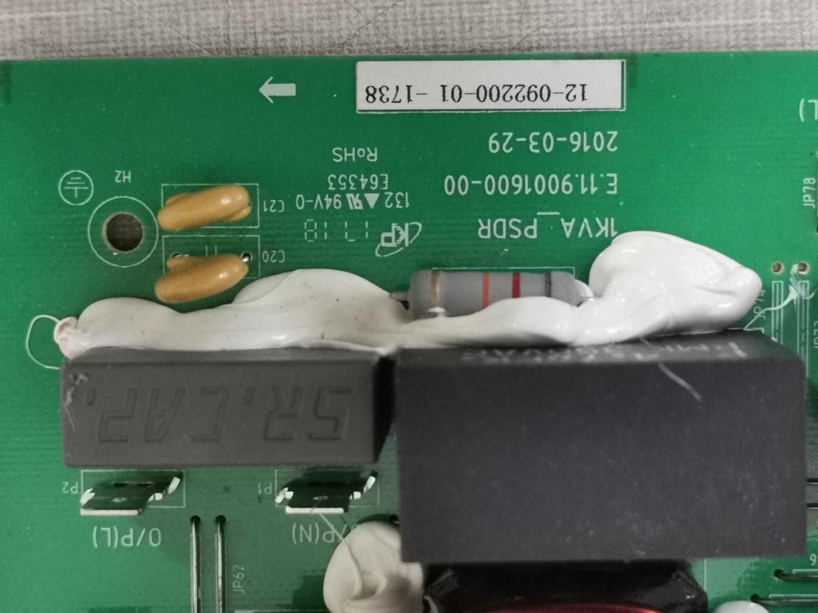 1KVA 1KVA PSDR 1KVA PSDR / 1KVA_PSDR E.11.9001600-00 / 12-092200-01-1738 PRINTED CIRCUIT BOARD 7