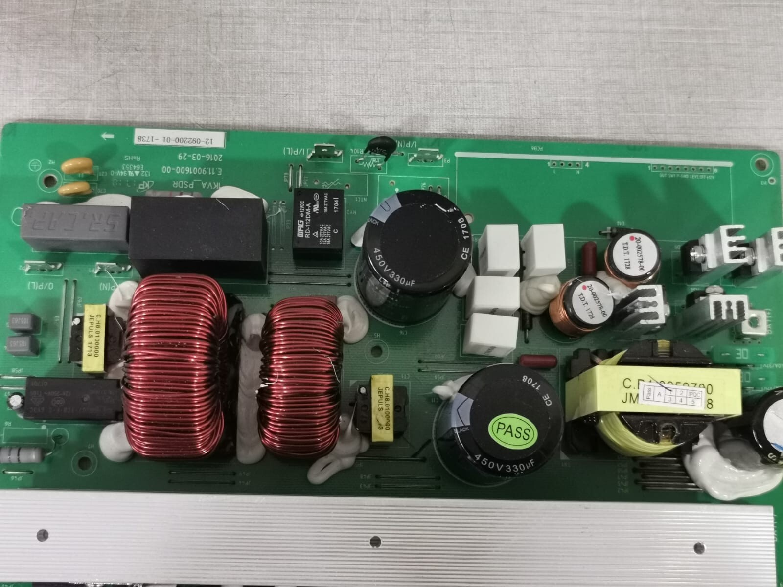 1KVA 1KVA PSDR 1KVA PSDR / 1KVA_PSDR E.11.9001600-00 / 12-092200-01-1738 PRINTED CIRCUIT BOARD 9