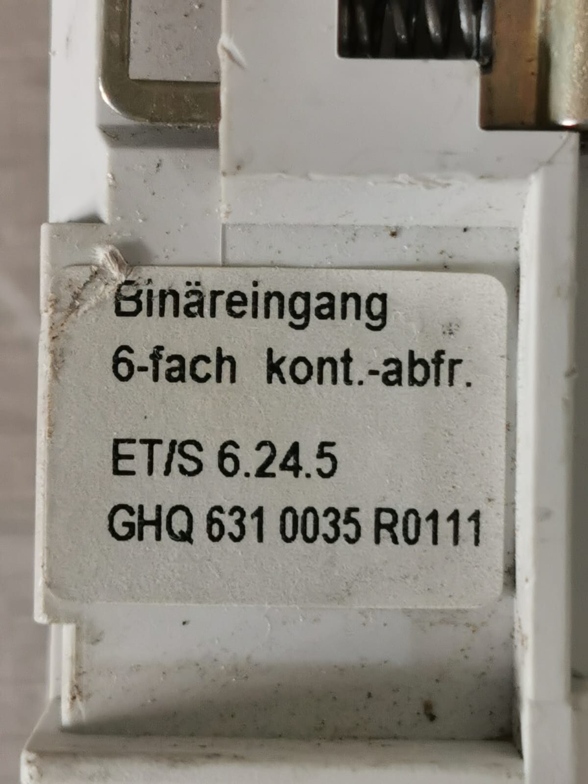 ABB GHQ6310035R0111 GHQ6310035R0111 ABB i-bus ET/S 6.24.5 Binary Input 6-Channel 2