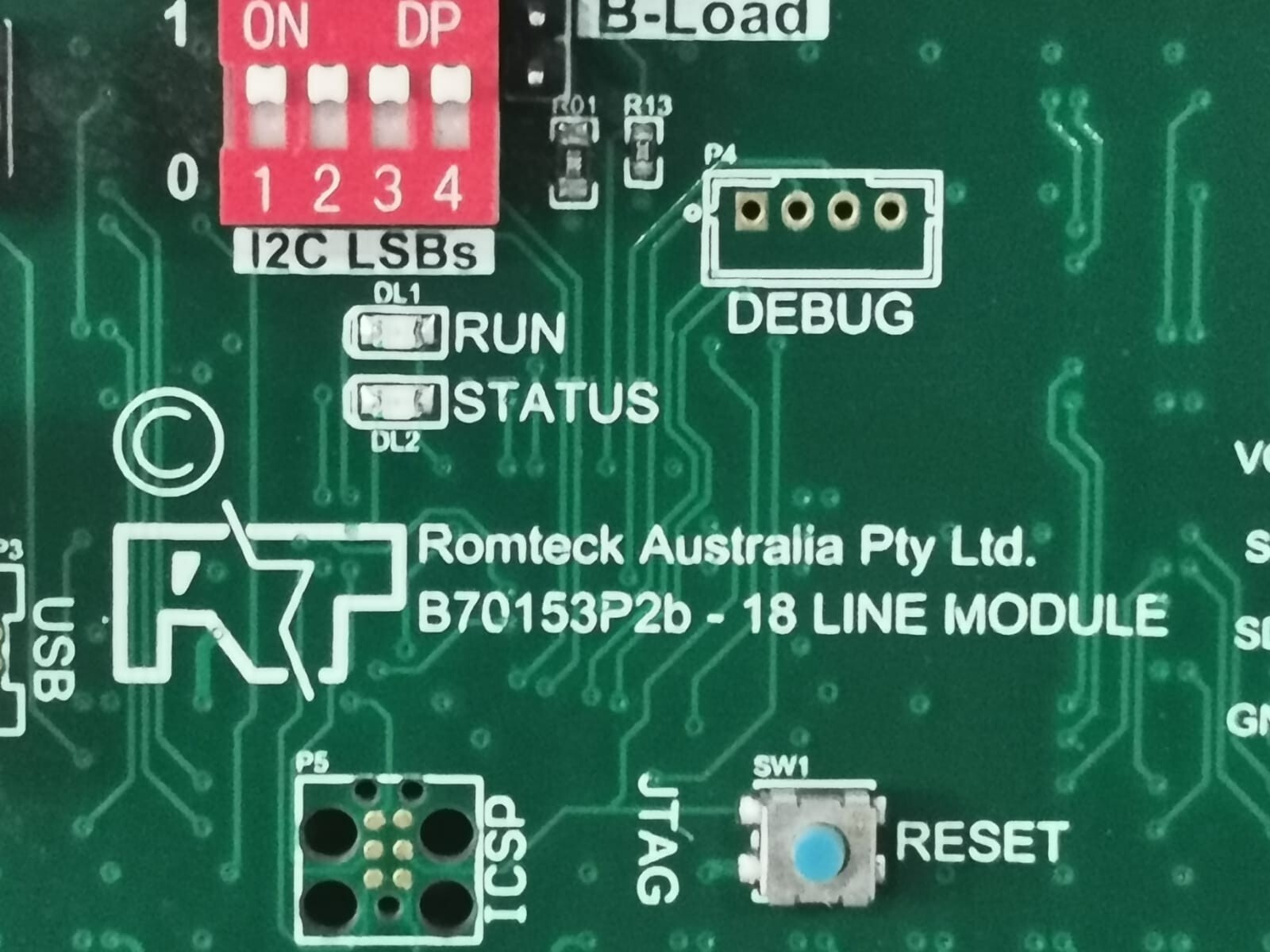 Romteck B70153P2B Romteck B70153P2b 18 Line Module PCB Card 2