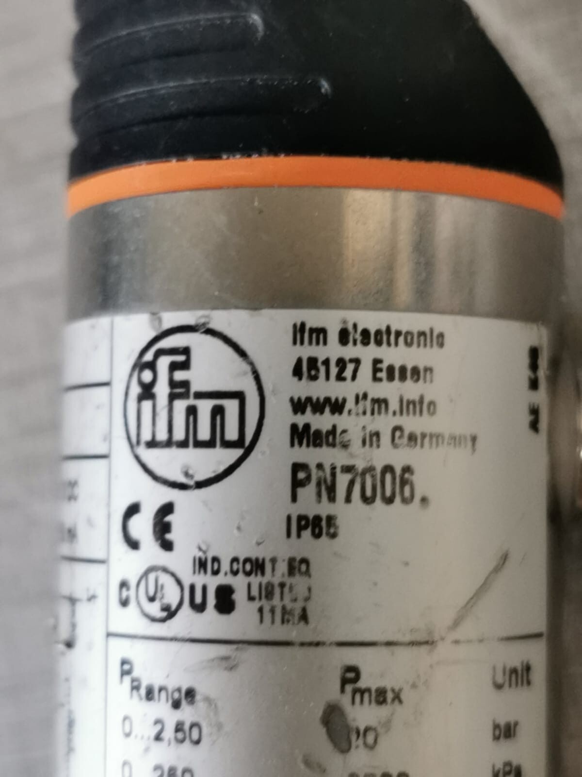 IFM Electronic PN7006 IFM Electronic PN7006 PRESSURE SENSOR SWITCH W/ DISPLAY 6