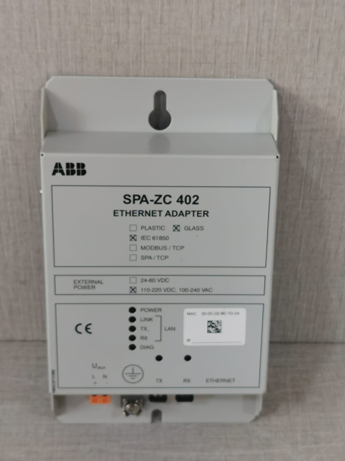 ABB SPA-ZC 402 ABB SPA-ZC 402 ETHERNET ADAPTER REV C2.1.1 3
