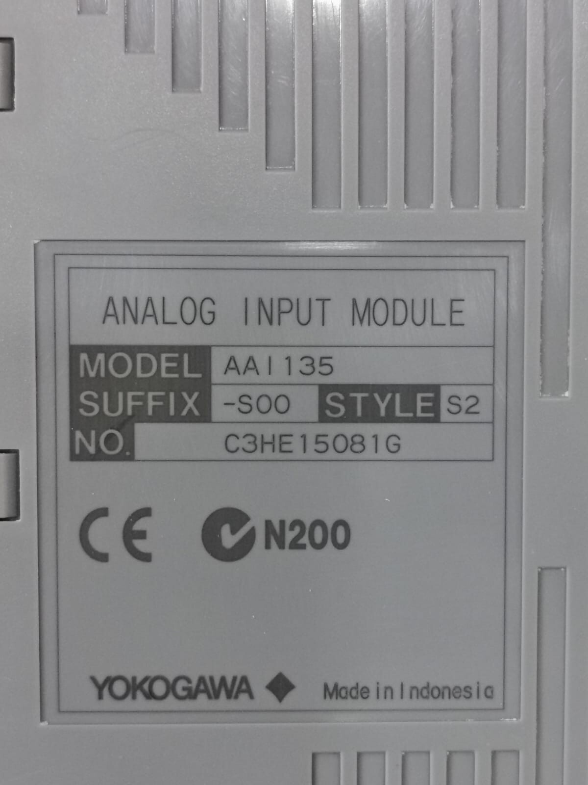 Yokogawa AAI135-S00 S2 YOKOGAWA AAI135-S00 S2 ANALOG INPUT MODULE 4