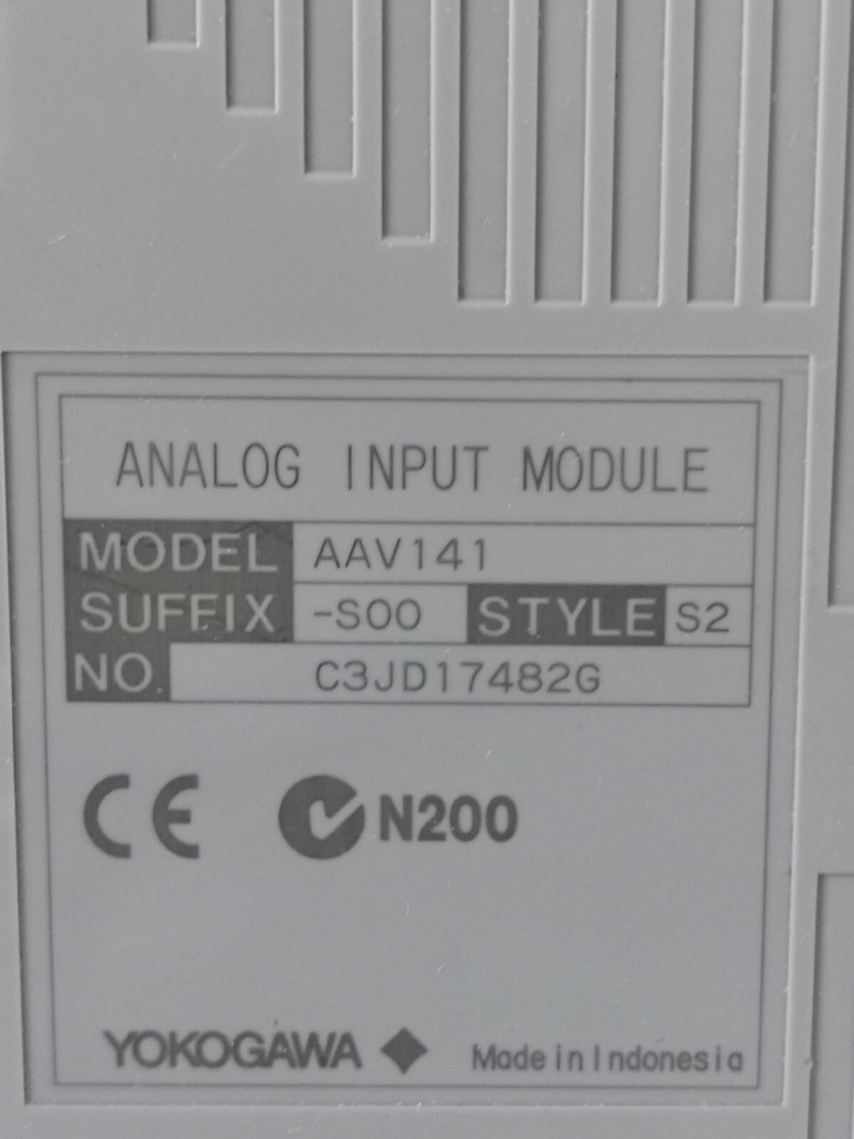 Yokogawa AAV141-S00 S2 AAV141 YOKOGAWA AAV141-S00 STYLE S2 ANALOG INPUT MODULE WITH ATK4A-00 S1 4