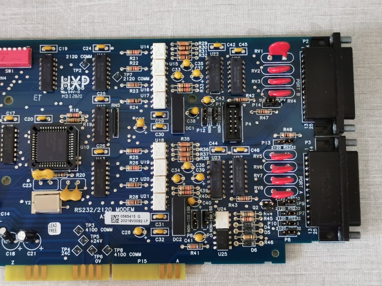 Simplex 4100-6038 Simplex 4100-6038 Dual RS232 Interface PCB Card 742-704 Rev. E 4