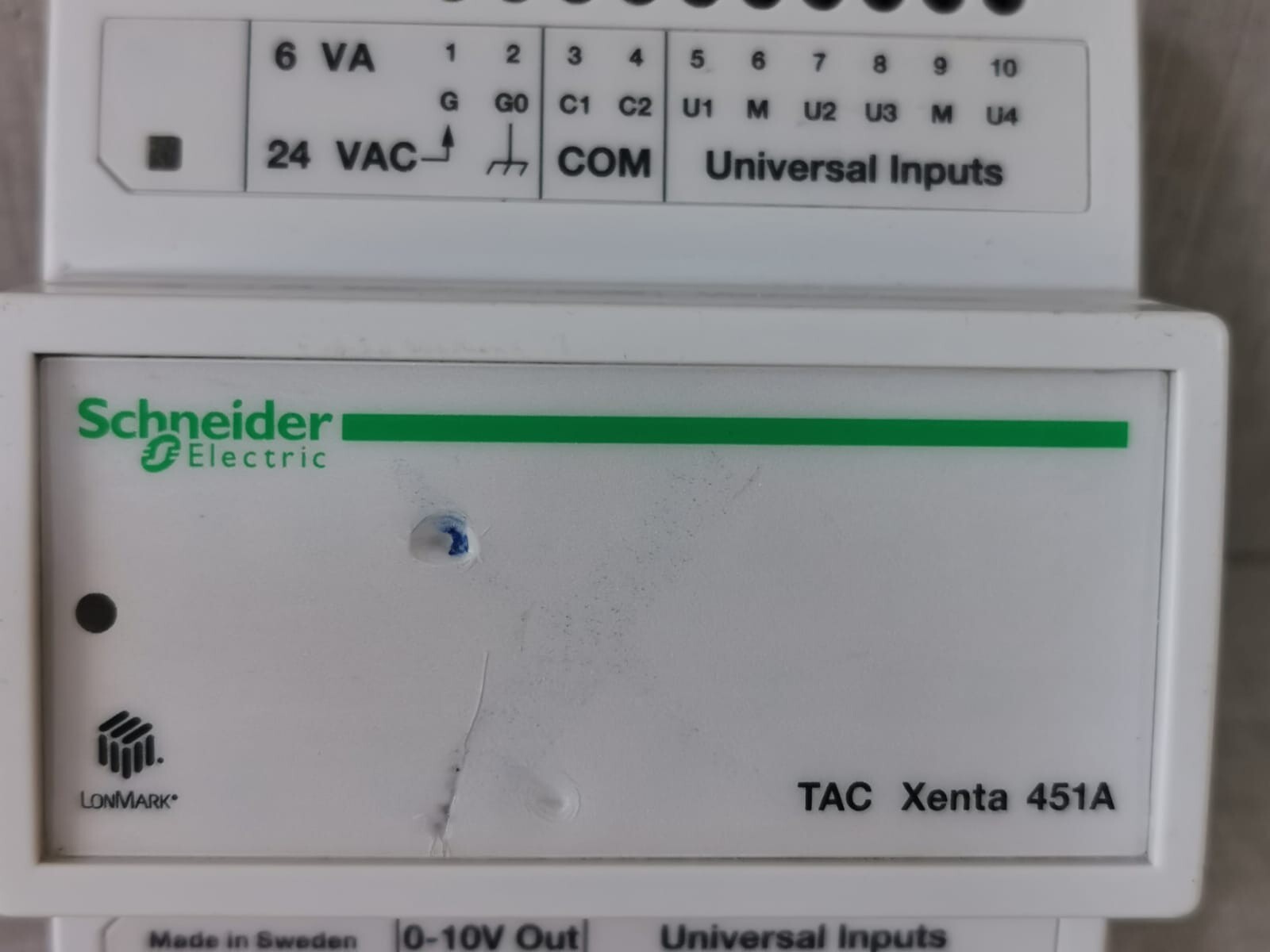 SCHNEIDER ELECTRIC/LONMARK 007302850 SCHNEIDER ELECTRIC/LONMARK TAC XENTA 451A UNIVERSAL I/O MODULE 007302850 2