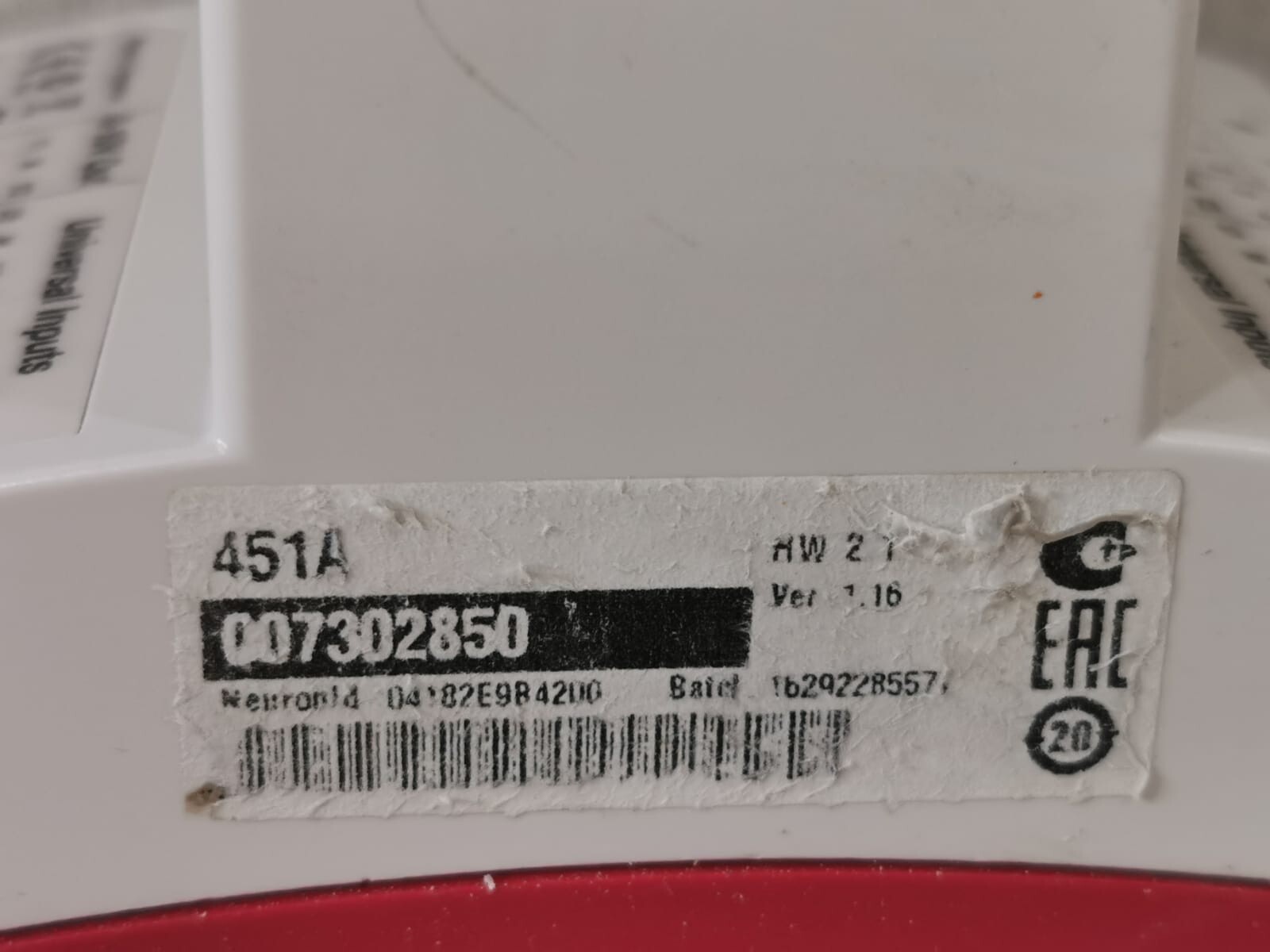 SCHNEIDER ELECTRIC/LONMARK 007302850 SCHNEIDER ELECTRIC/LONMARK TAC XENTA 451A UNIVERSAL I/O MODULE 007302850 5
