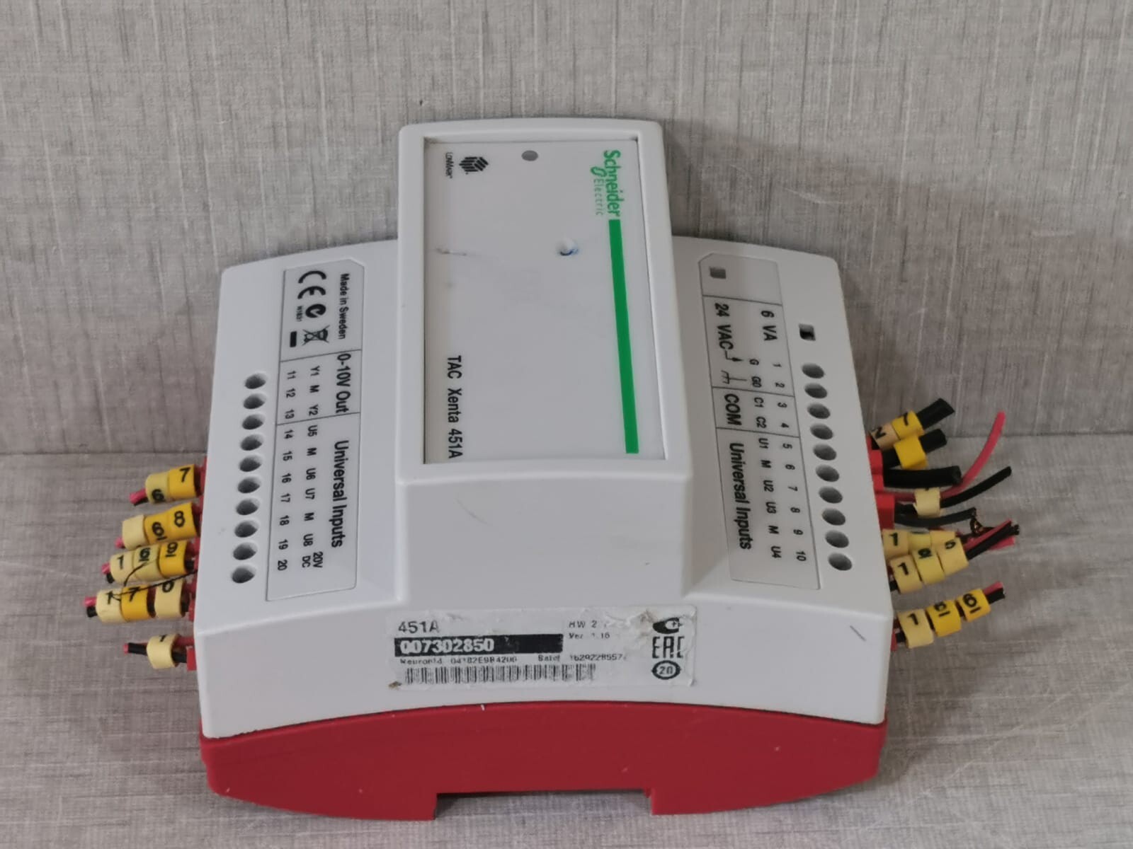 SCHNEIDER ELECTRIC/LONMARK 007302850 SCHNEIDER ELECTRIC/LONMARK TAC XENTA 451A UNIVERSAL I/O MODULE 007302850 6