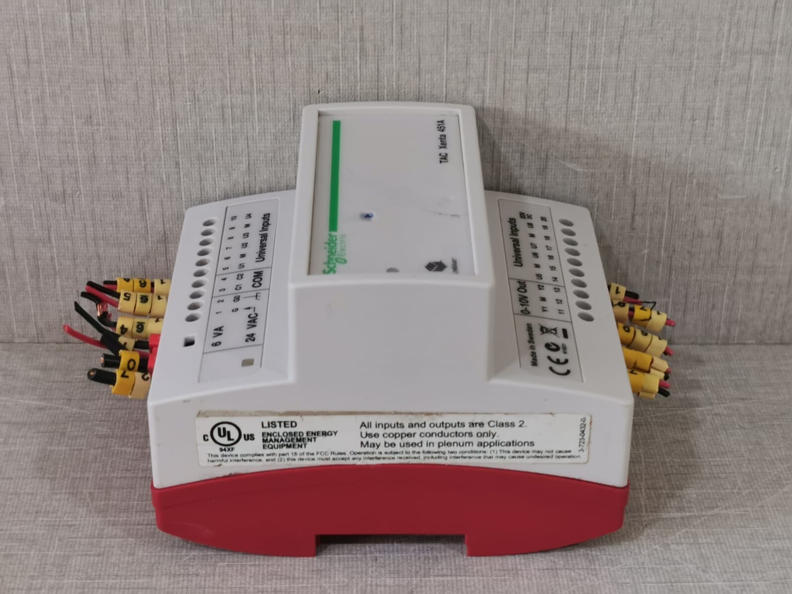 SCHNEIDER ELECTRIC/LONMARK 007302850 SCHNEIDER ELECTRIC/LONMARK TAC XENTA 451A UNIVERSAL I/O MODULE 007302850 7
