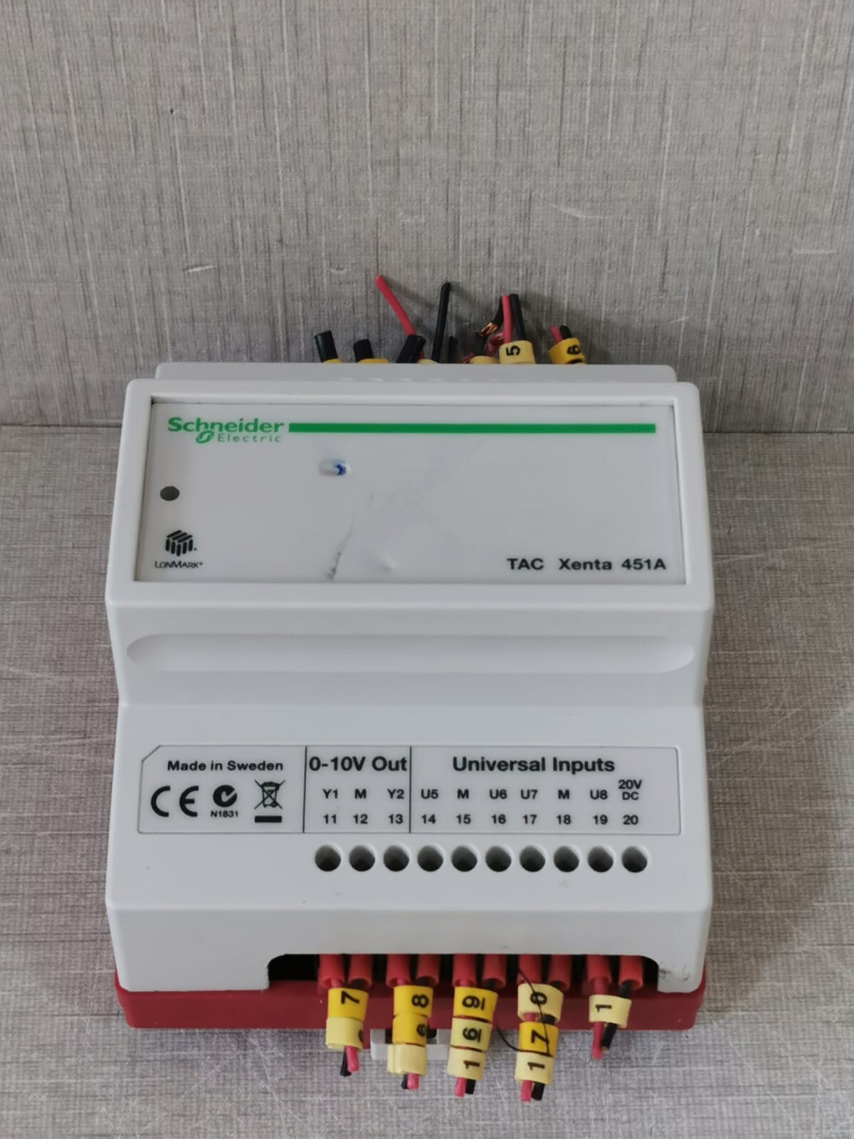 SCHNEIDER ELECTRIC/LONMARK 007302850 SCHNEIDER ELECTRIC/LONMARK TAC XENTA 451A UNIVERSAL I/O MODULE 007302850 8