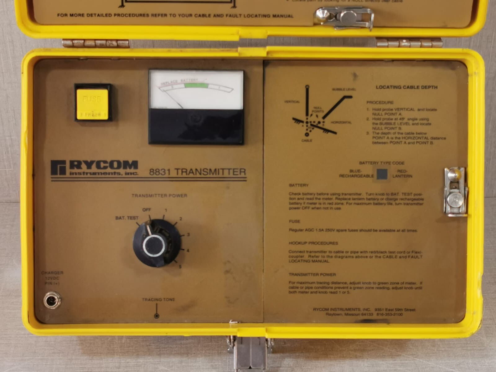 UNKNOWN RYCO-8831 RYCO 8831 Transmitter Cable Fault Locator 3