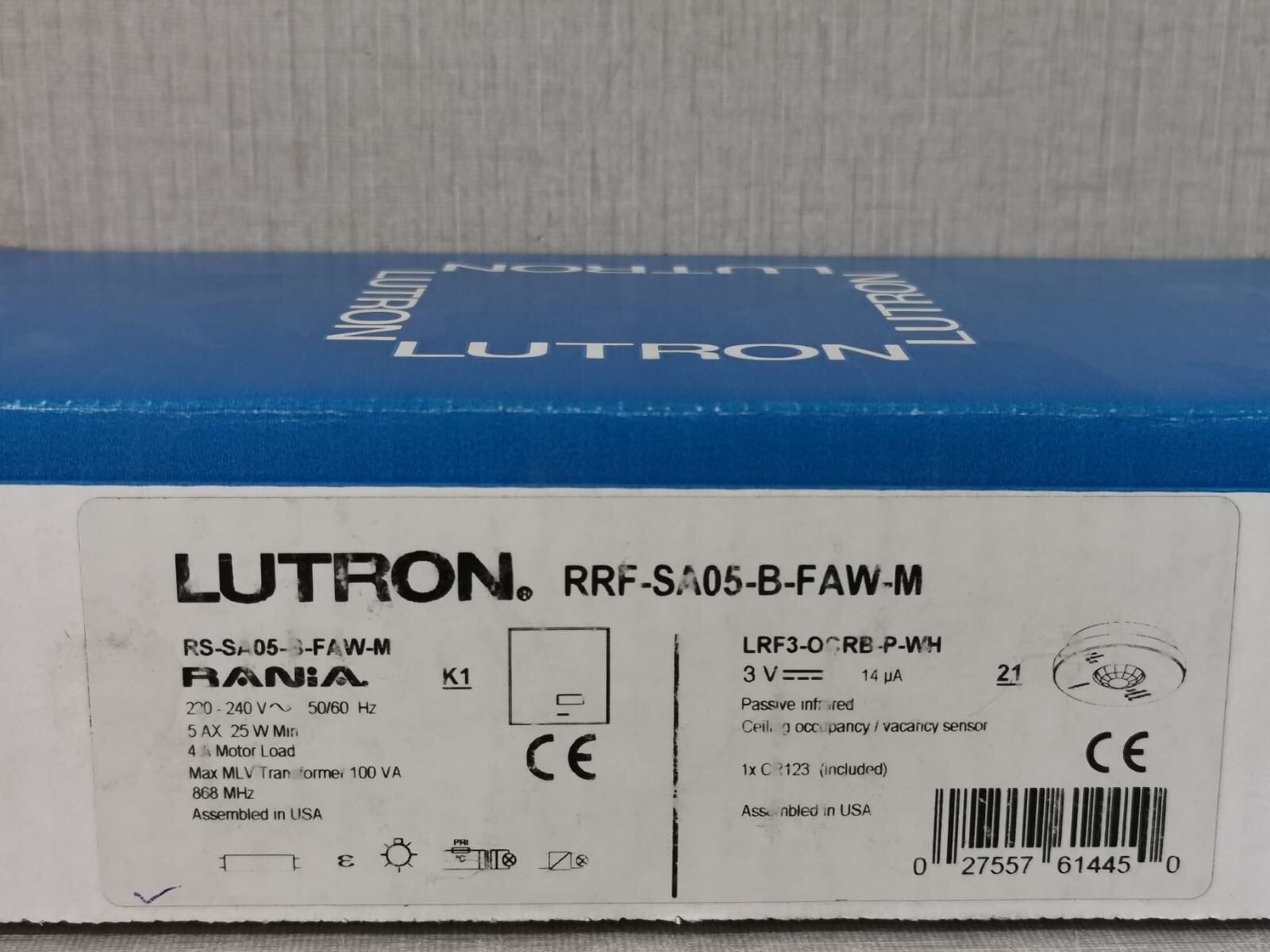 LUTRON RRF-SA05-B-FAW-M LUTRON RRF-SA05-B-FAW-M RF OCCUPANCY SENSOR KIT 8