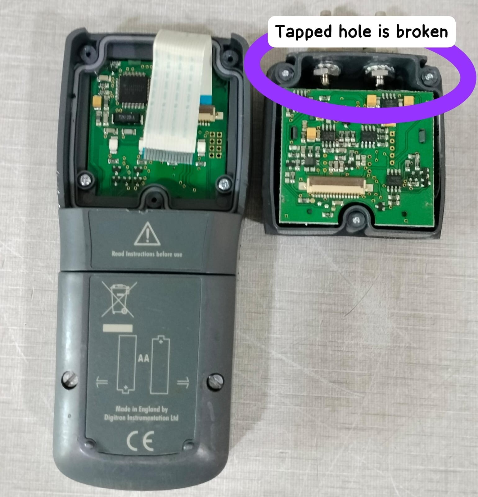 Digitron 2026P Digitron 2026P Manometer- TAPPED HOLE IS BROKEN 3