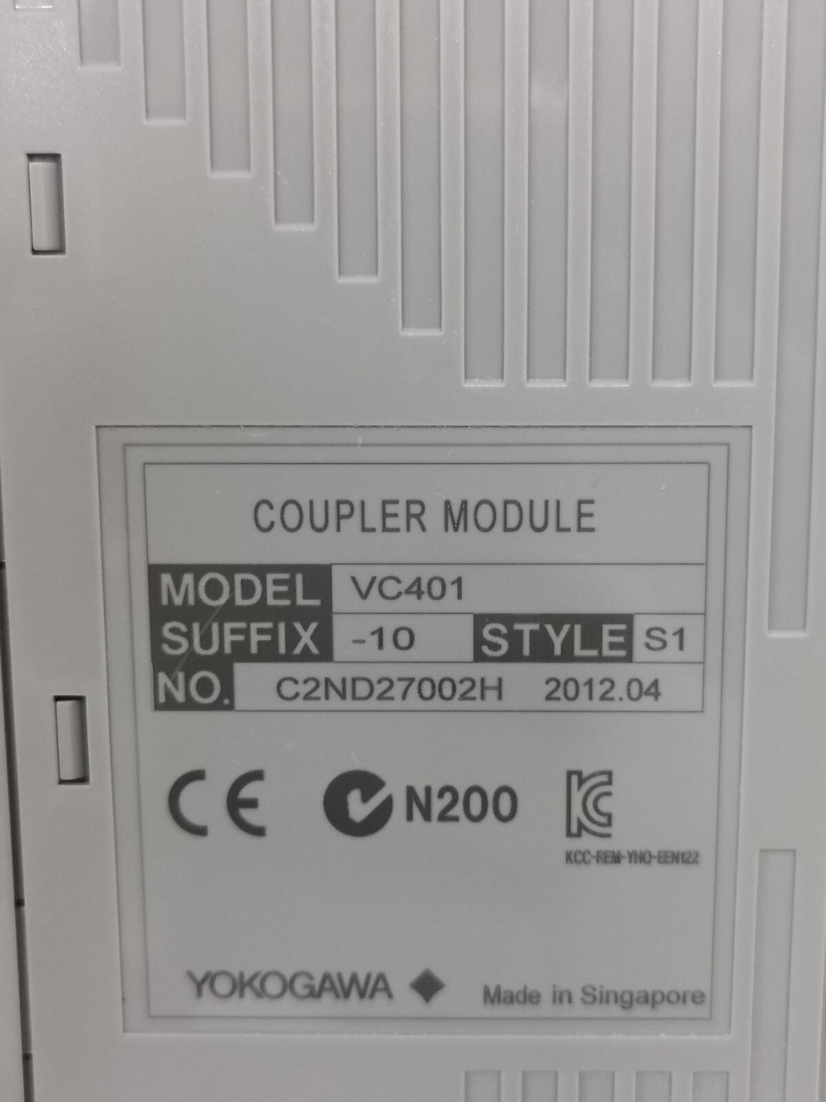 Yokogawa VC401-10-S1 YOKOGAWA VC401-10-S1 COUPLER MODULE 2