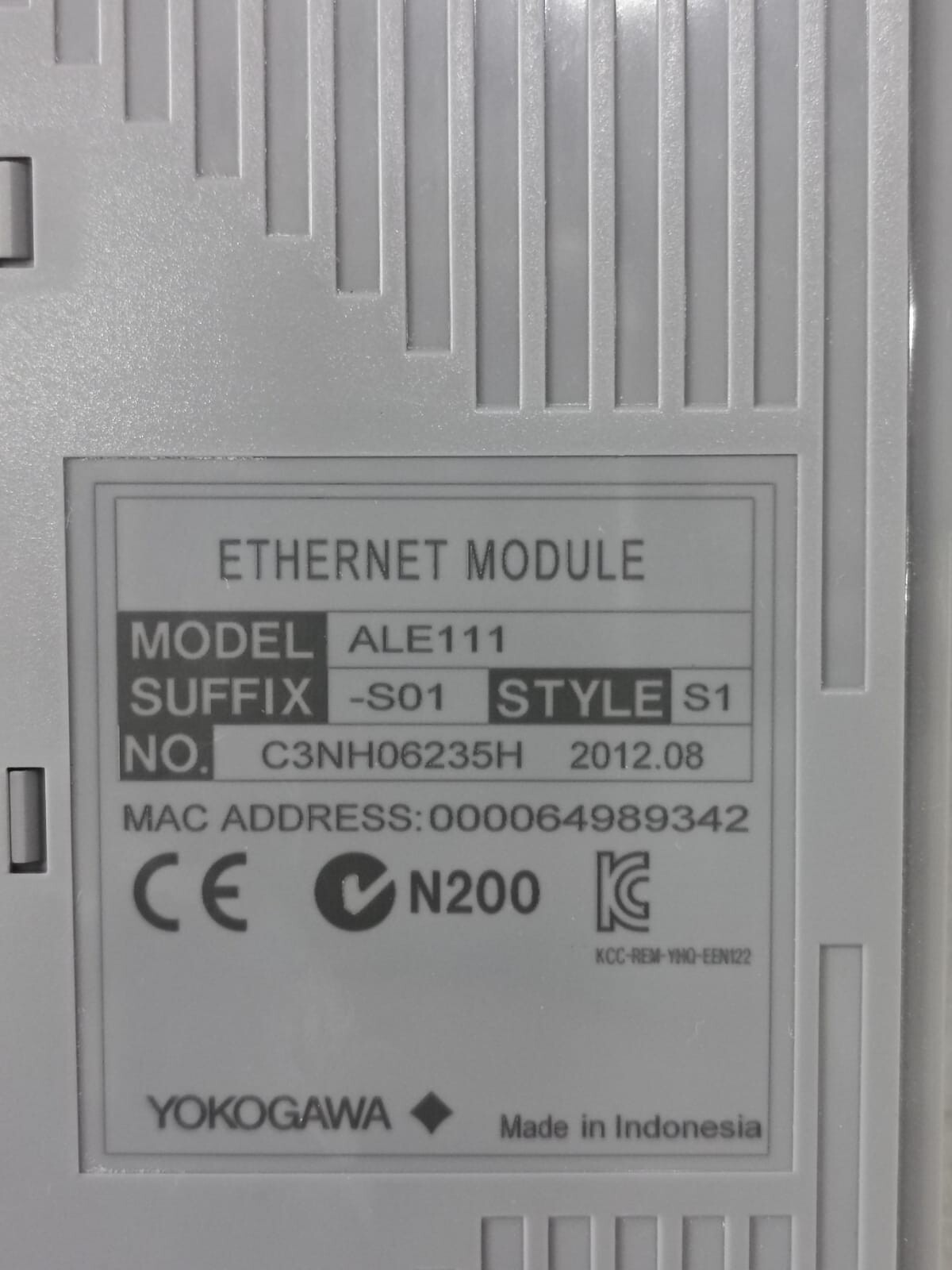 Yokogawa ALE111-S01 YOKOGAWA ALE111-S01 S1 ETHERNET MODULE 3