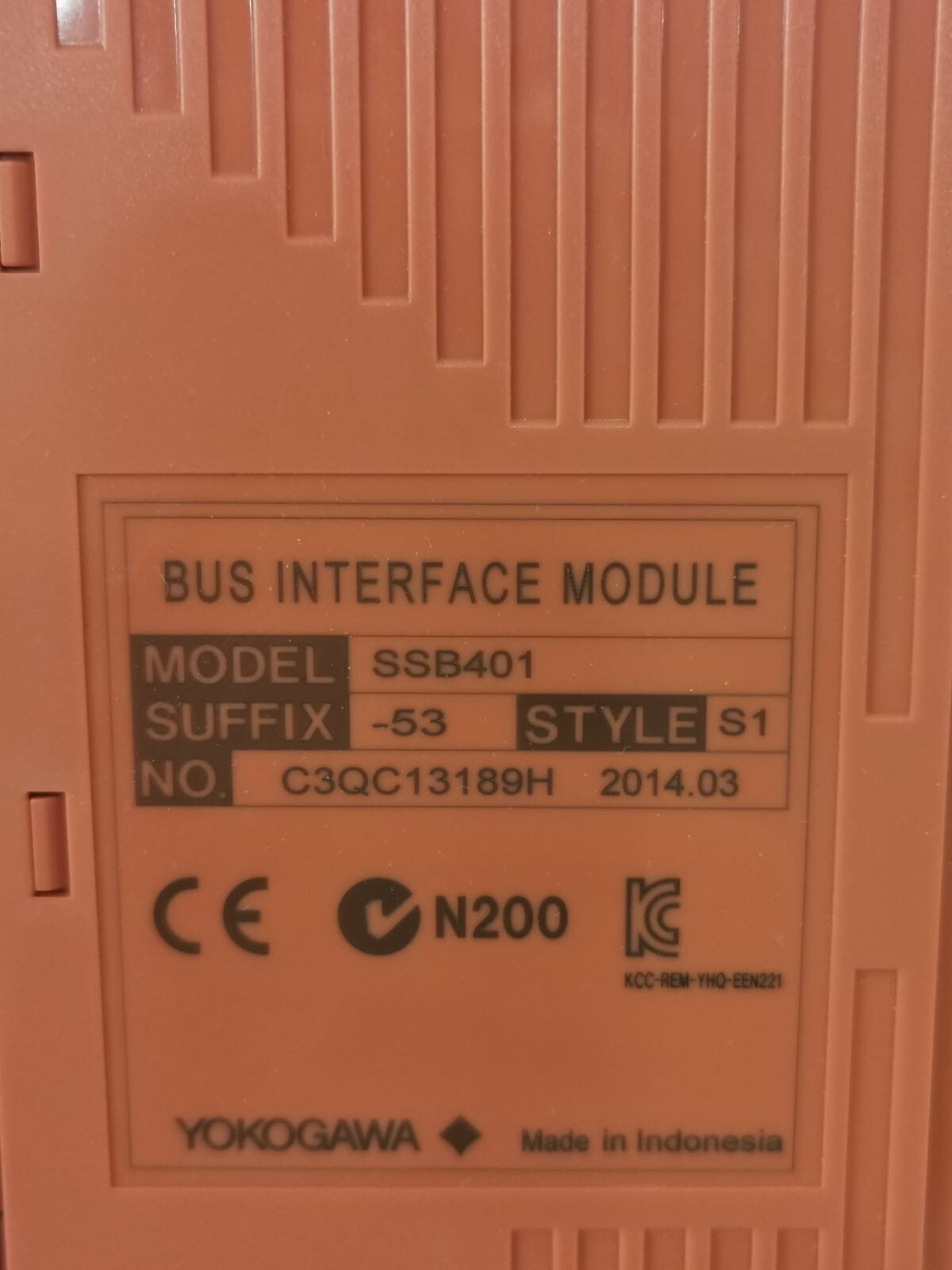 Yokogawa SSB401-53 YOKOGAWA SSB401-53 S1 BUS INTERFACE MODULE 4