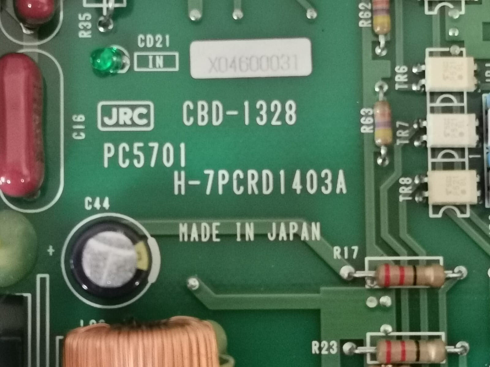 JRC CBD-1328 JRC CBD-1328 PC5701 H-7PCRD1403A Main PCB Board with Enclosure Panel 2