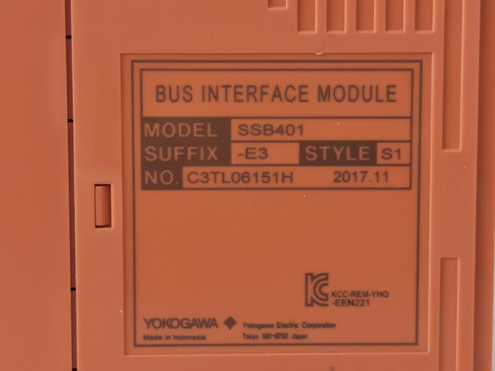 Yokogawa SSB401-E3-S1 Yokogawa SSB401-E3-S1 Bus Interface Module with S9343FA Connector/Terminal Pin 6