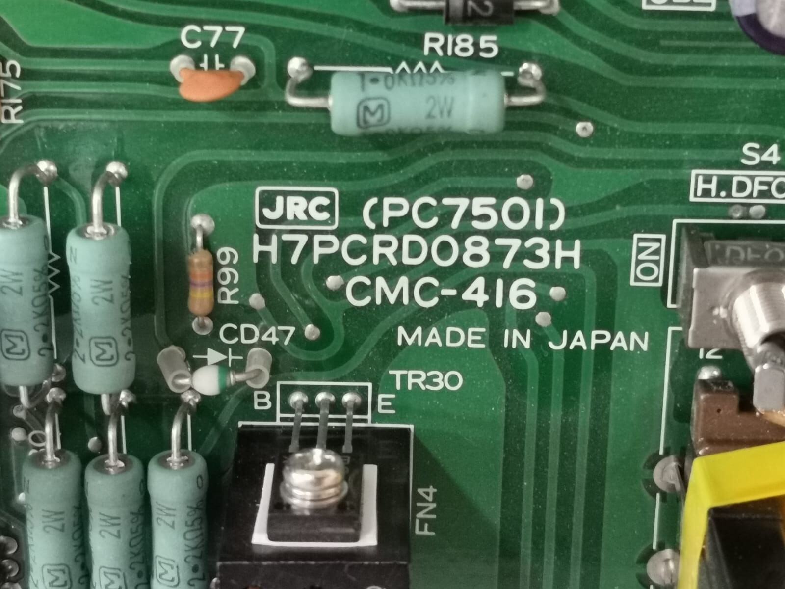JRC CMC-416 JRC H7PCRD0873H Main PCB Board CMC-416 PC7501 2