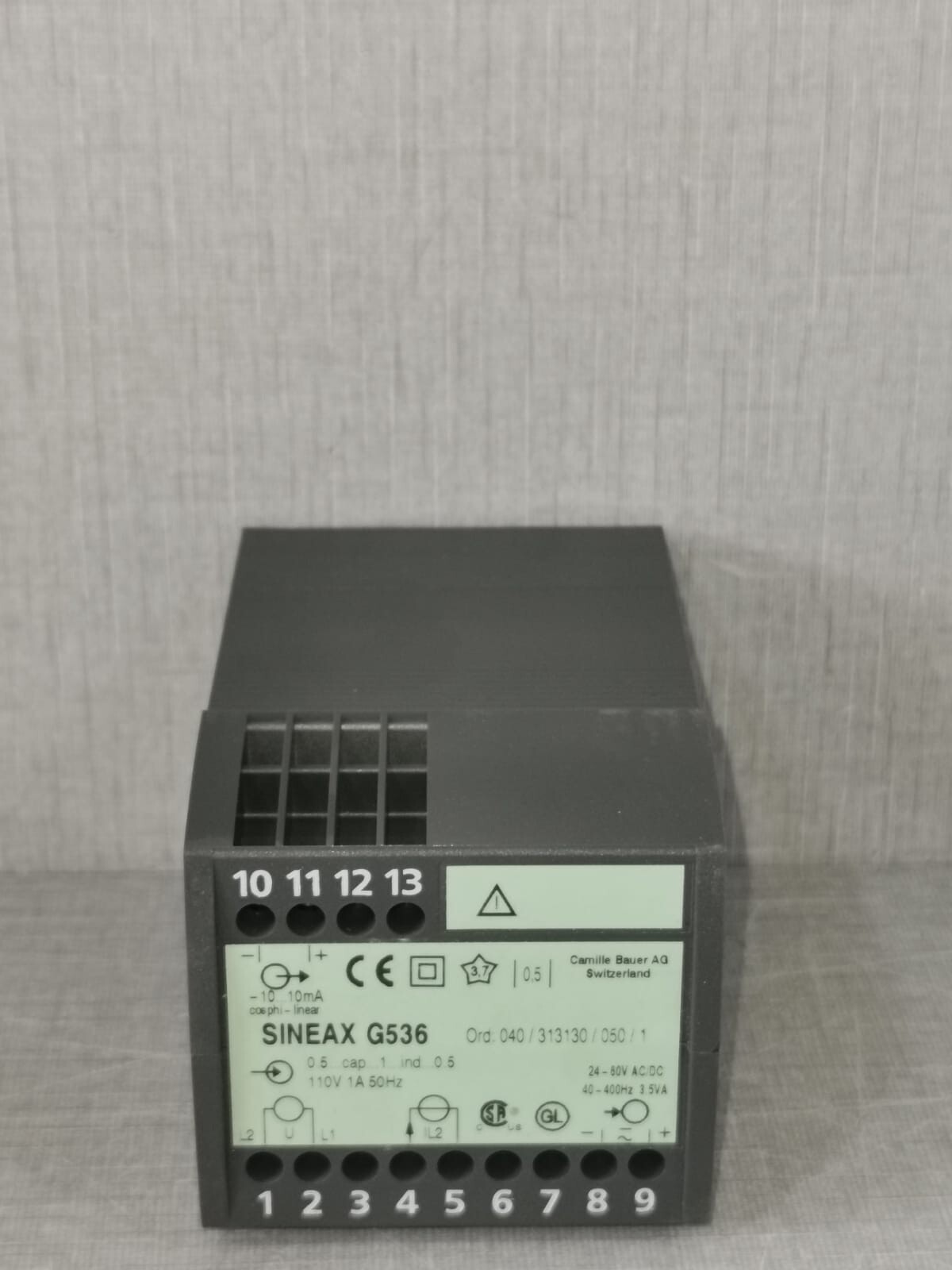 CAMILLE BAUER AG SINEAX G536 Power Factor Transducer