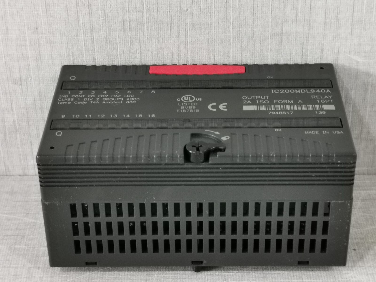 GE Fanuc IC200MDL940A GE FANUC IC200MDL940A OUTPUT RELAY ISOLATED 2A FORM A 16PT 6