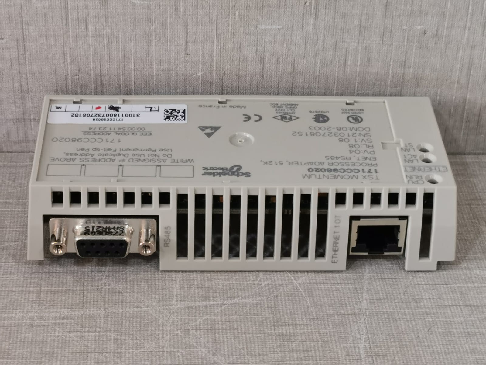Schneider Electric 171CCC98020 Schneider Electric 171CCC98020 TSX Momentum Processor Adaptor 5