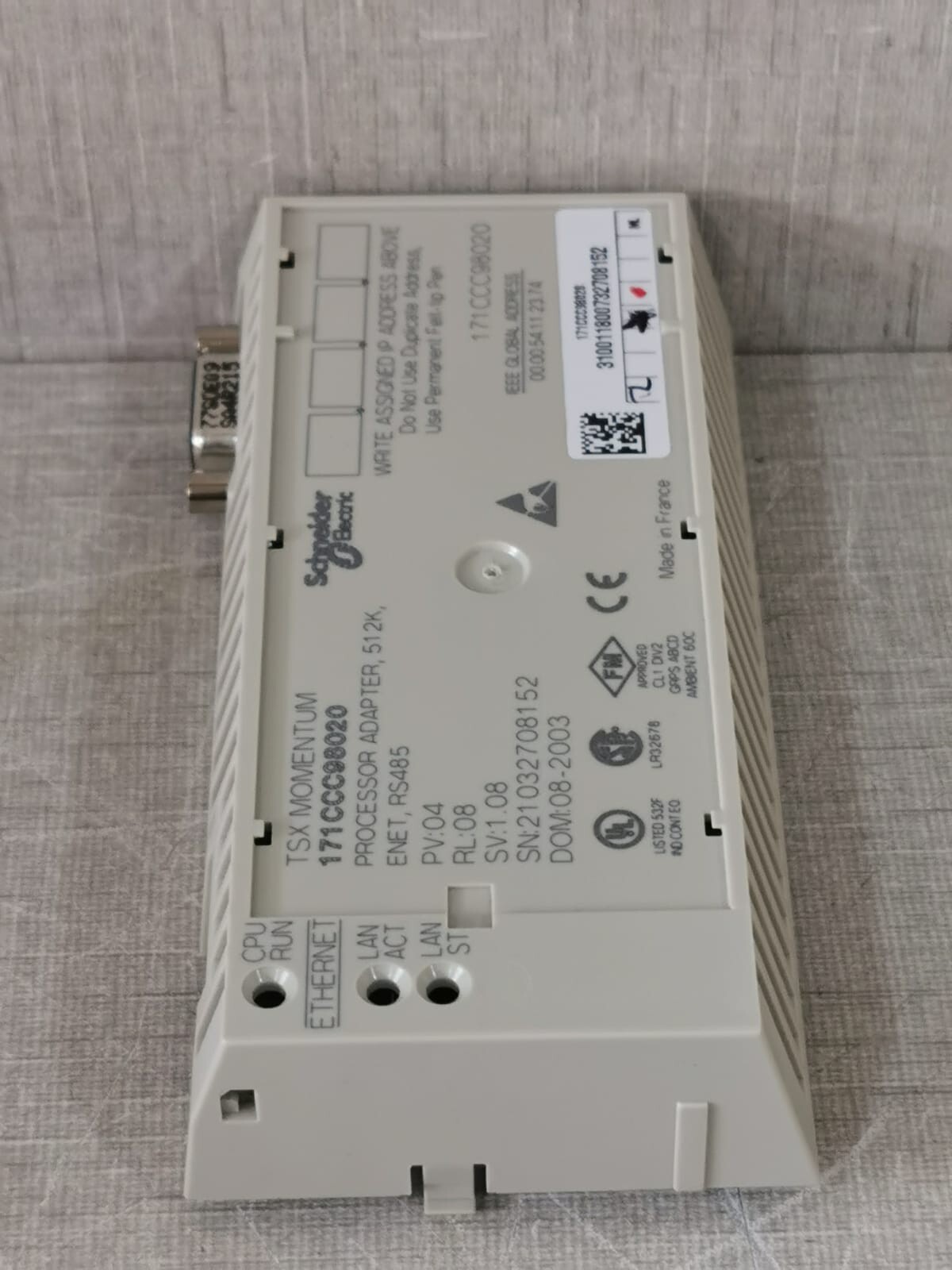Schneider Electric 171CCC98020 Schneider Electric 171CCC98020 TSX Momentum Processor Adaptor 8