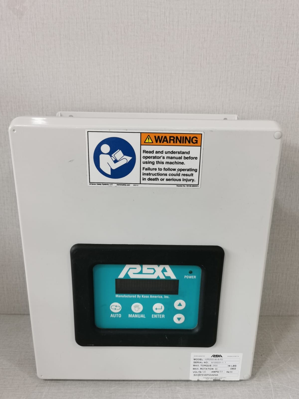 REXA X2R2500-90-B-PD REXA X2R2500-90-B-PD ACTUATOR POSITION CONTROLLER 9