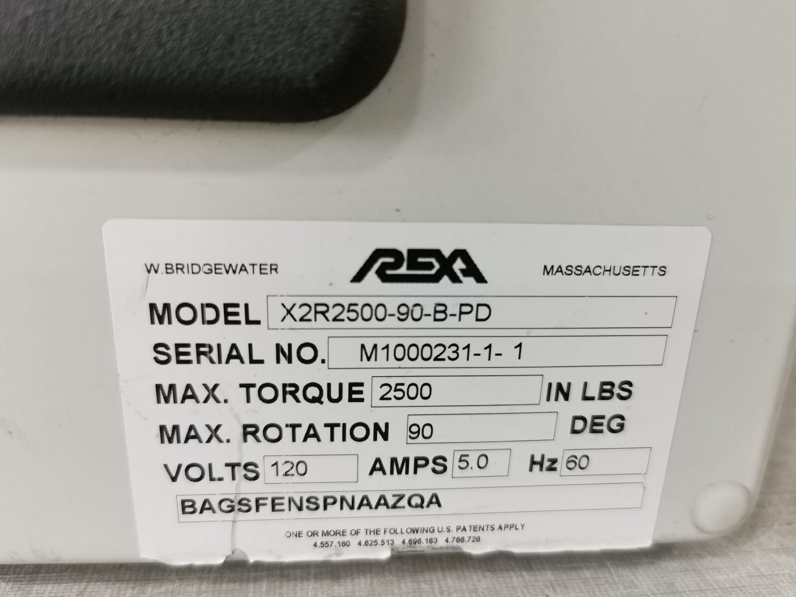 REXA X2R2500-90-B-PD REXA X2R2500-90-B-PD ACTUATOR POSITION CONTROLLER 10