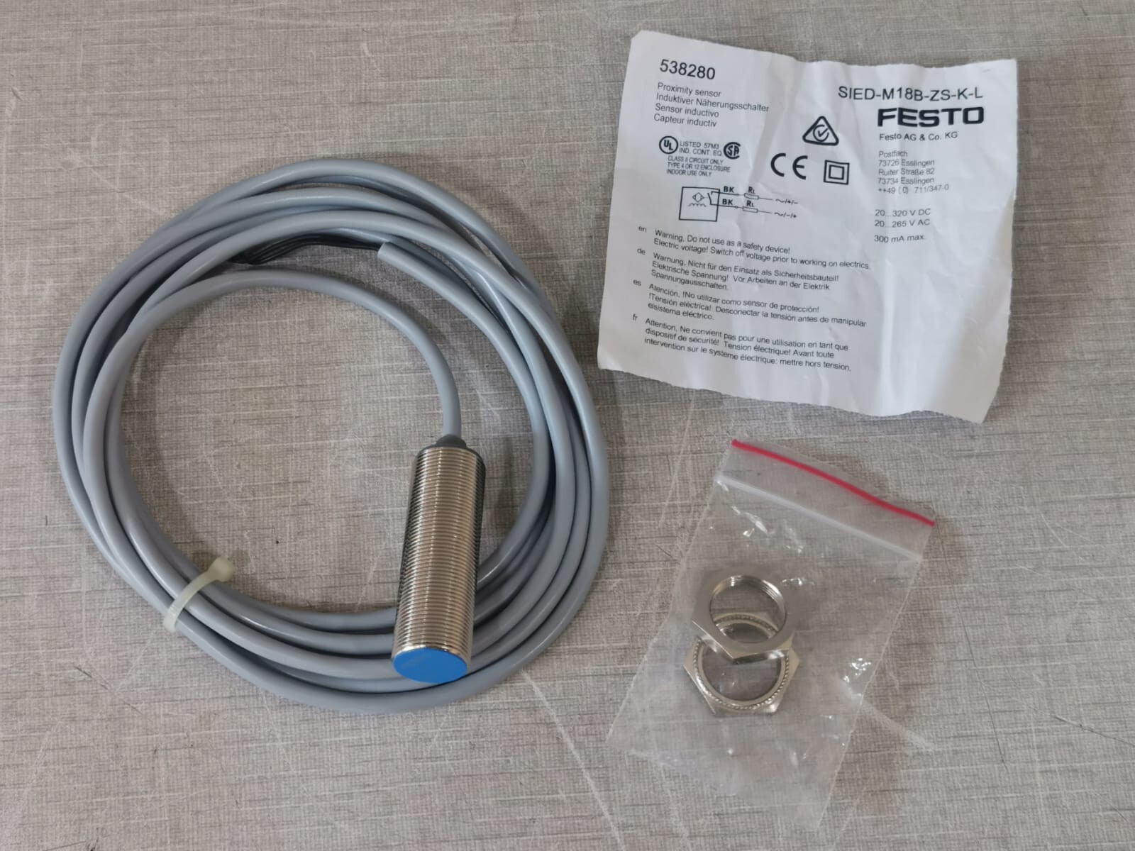 Festo SIED-M18B-ZS-K-L Proximity Sensor
