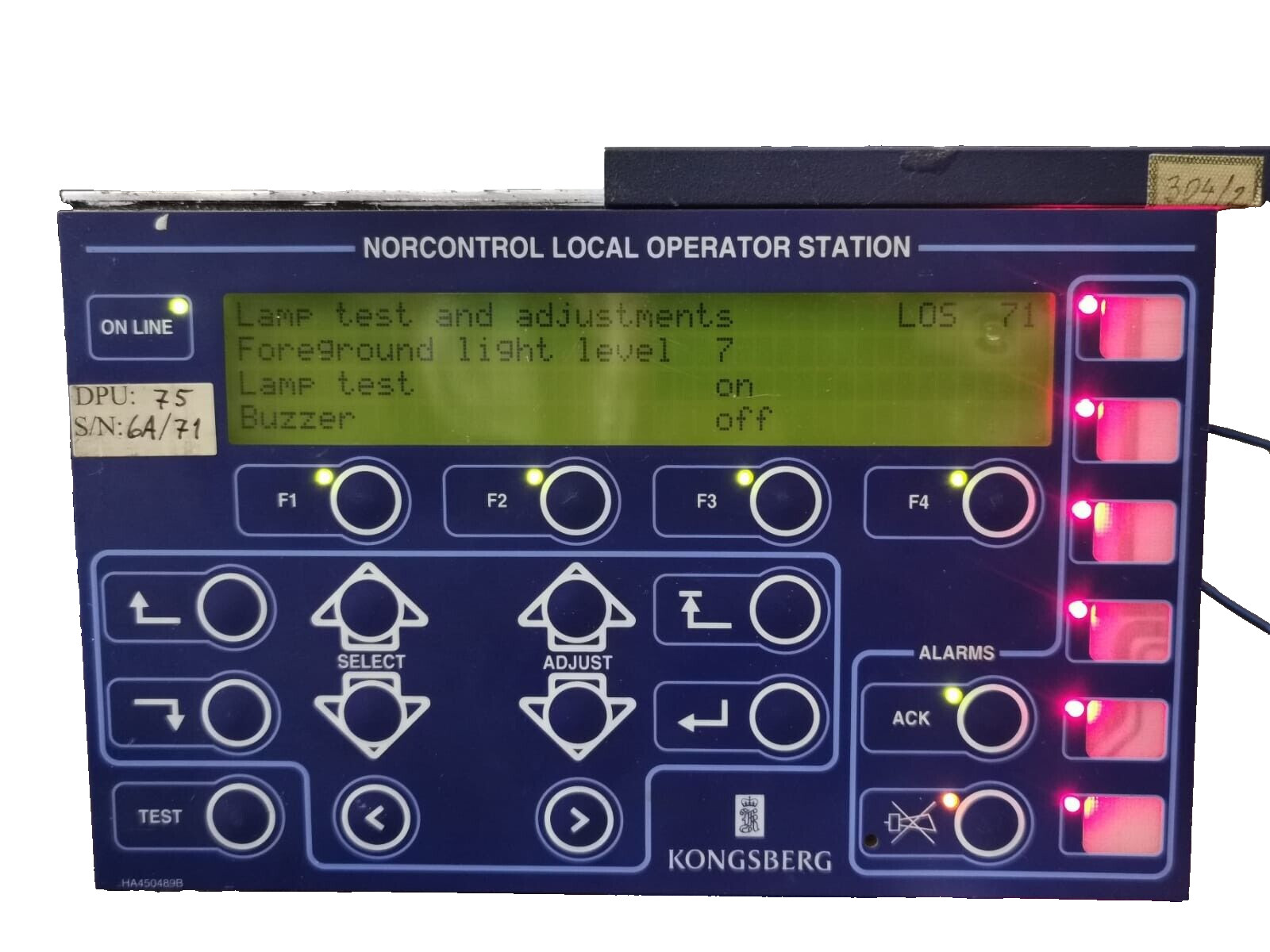 Kongsberg 8100158 REV F Norcontrol Local Operator Station Tried &