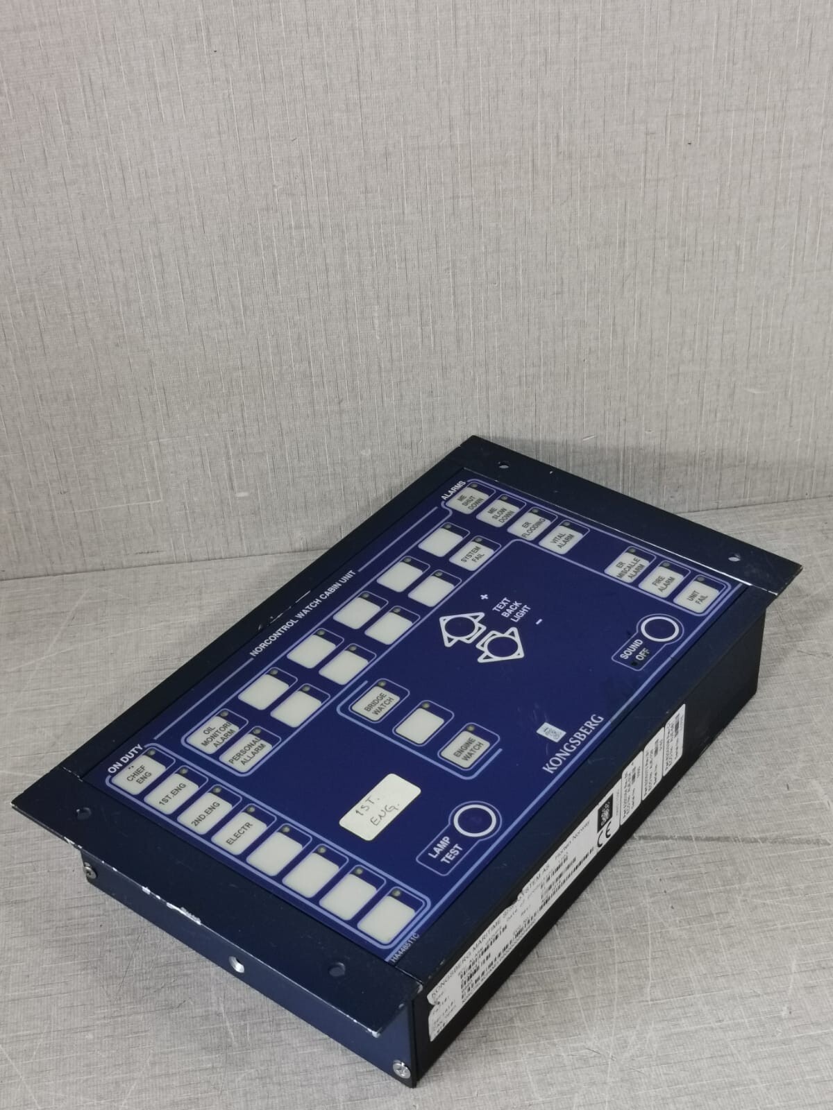 KONGSBERG 8100141 KONGSBERG 8100141 REV J1 WCU ALARM GROUP NORCONTROL WATCH CABIN UNIT 2