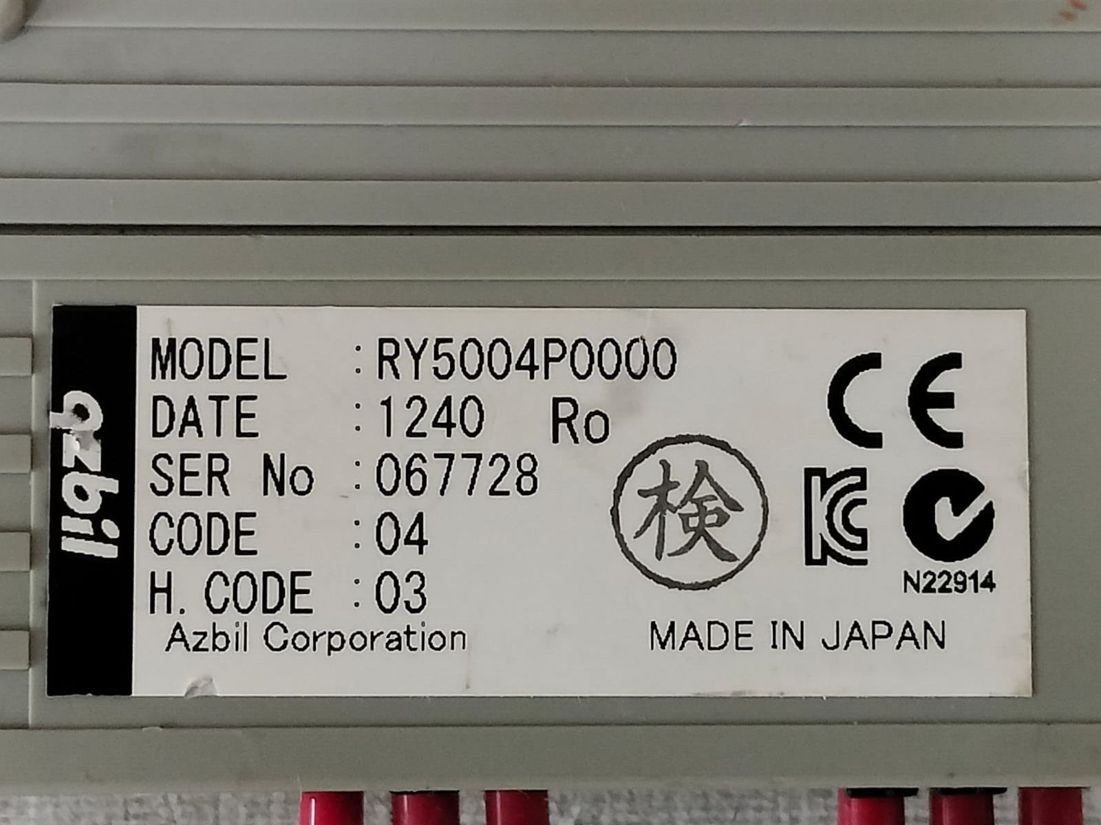 AZBIL RY5004P0000 AZBIL RY5004P/ RY5004P0000 MODULE CONTROLLER 3