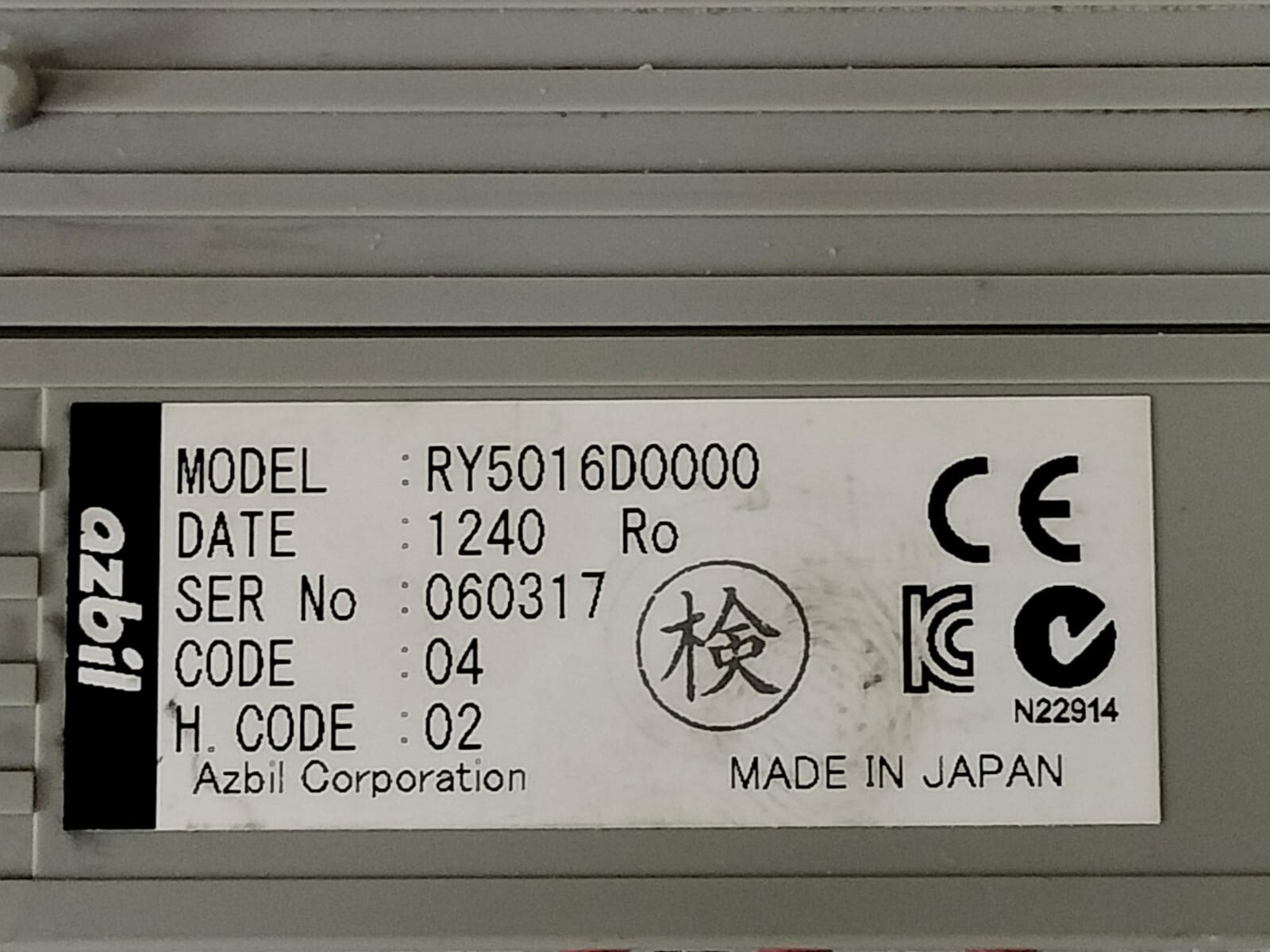 AZBIL RY5016D0000 AZBIL RY5016D/ RY5016D0000 MODULE 4