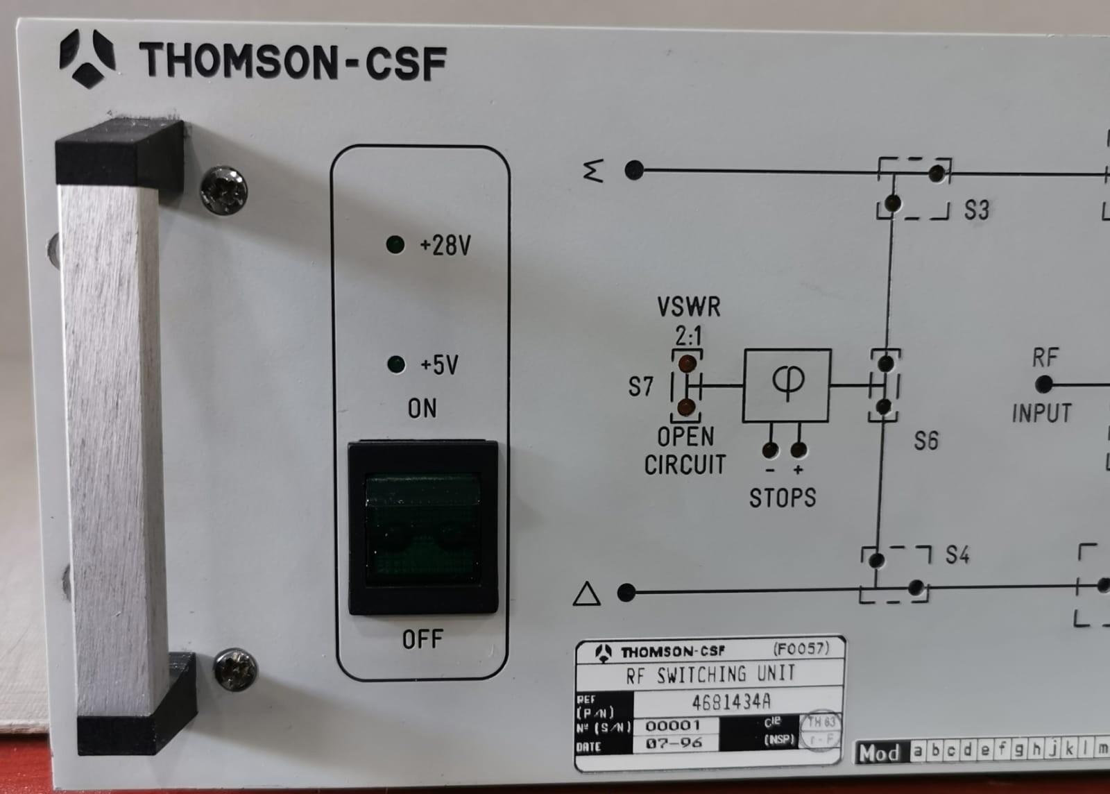 THOMSON-CSF 4681434A THOMSON-CSF RF Switching Unit P/n. 4681434A 2