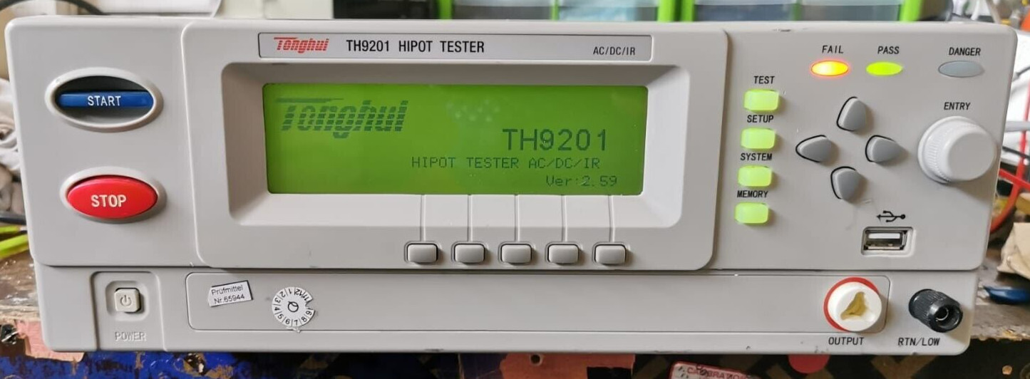 Tonghui TH9201 Hipot Tester AC/DC/IR VER. 2.59