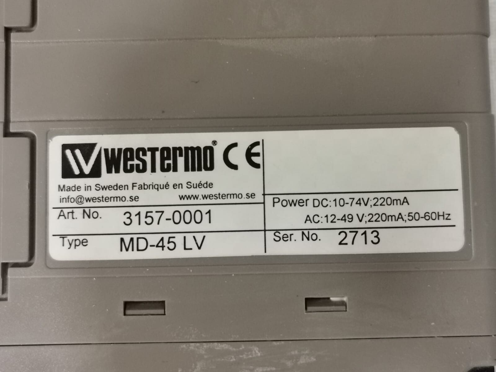 Westermo MD-45 LV Westermo MD-45 LV Converter Transmitter Controller 2