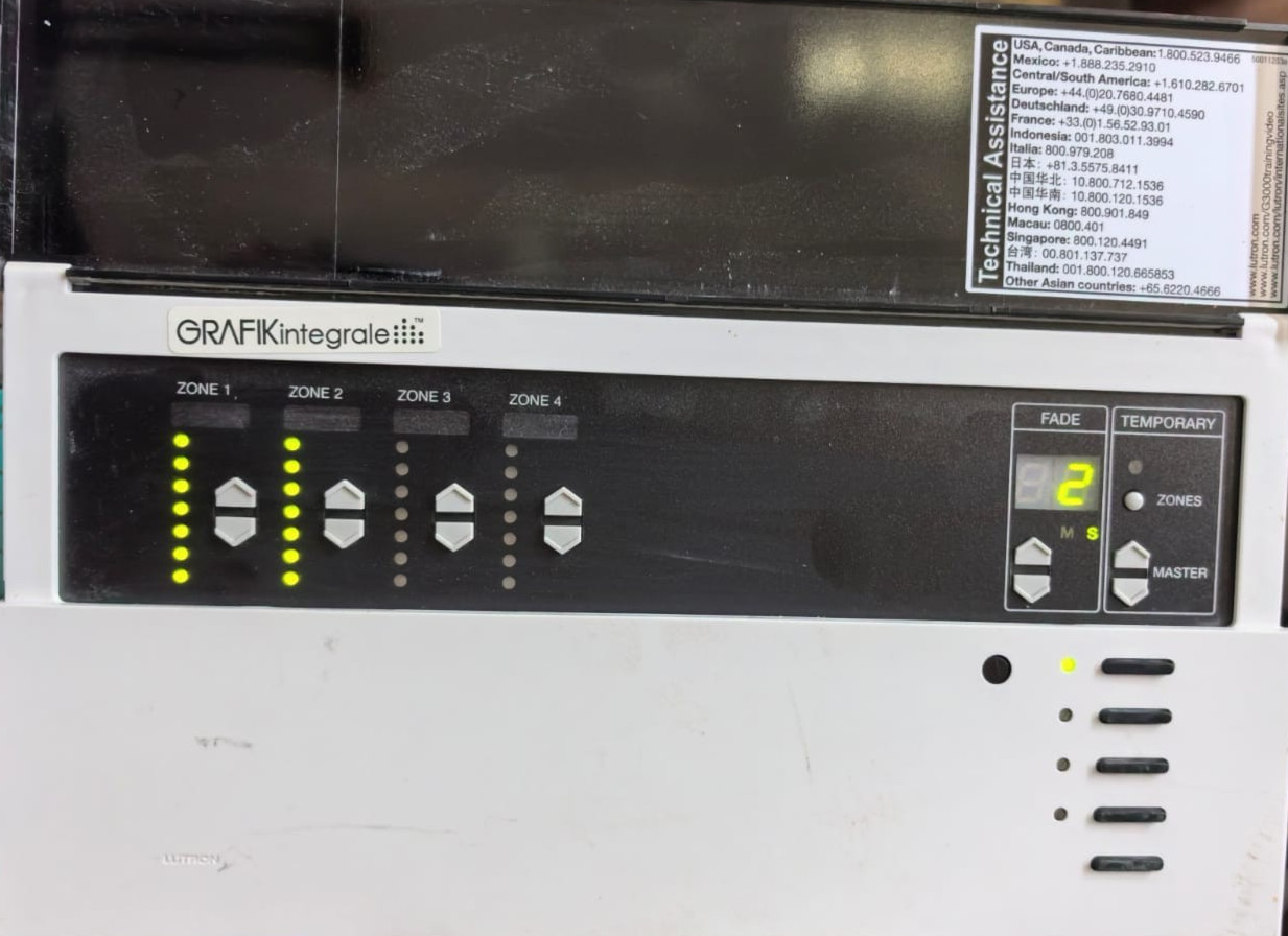 LUTRON GRAFIKintegrale 4 ZONE LIGHTING CONTROL SYSTEM