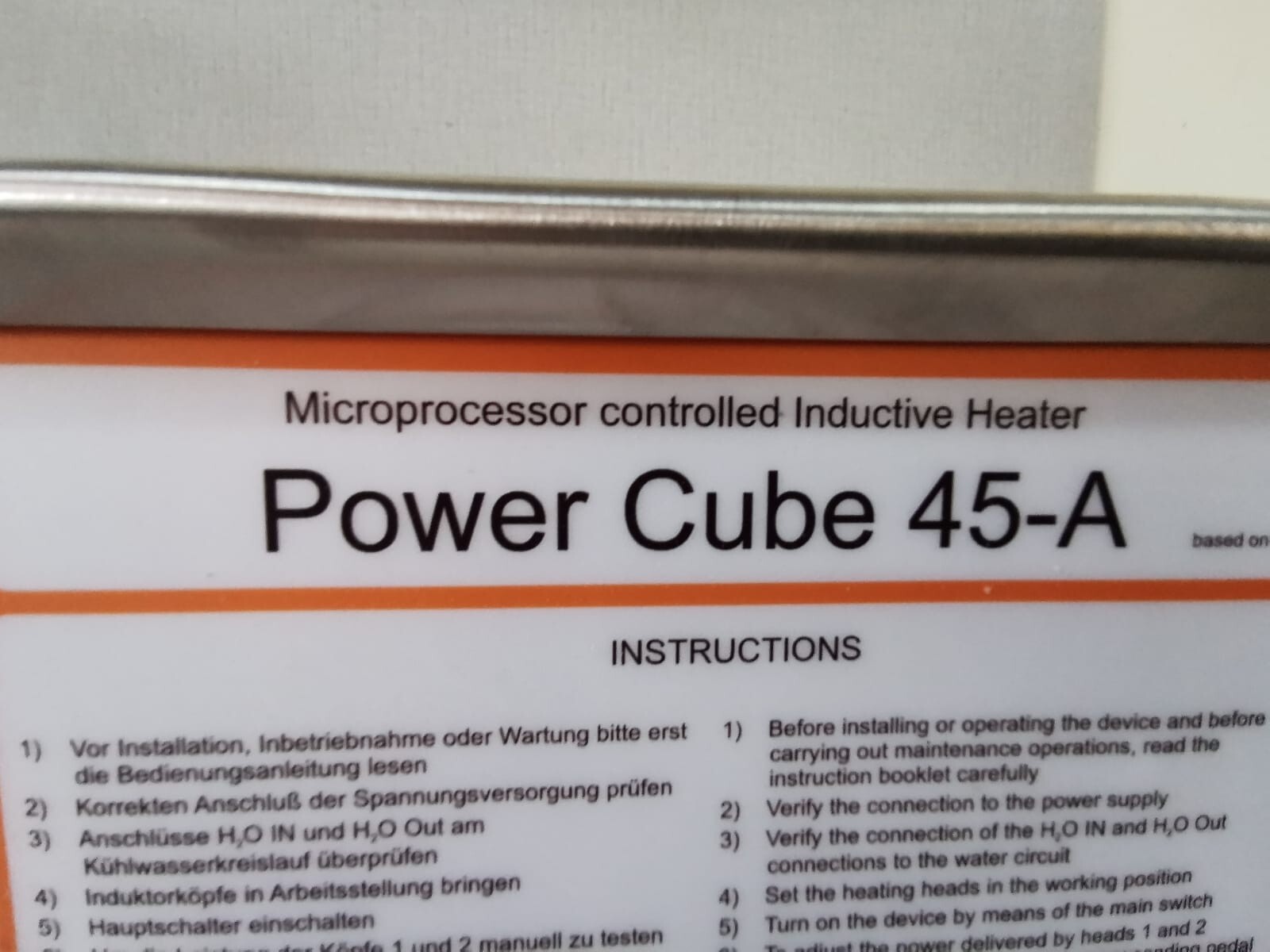 CEIA POWER CUBE 45-A CEIA POWER CUBE 45-A MICROPROCESSOR CONTROLLED INDUCTIVE HEATER PW3-45/900-AC 2